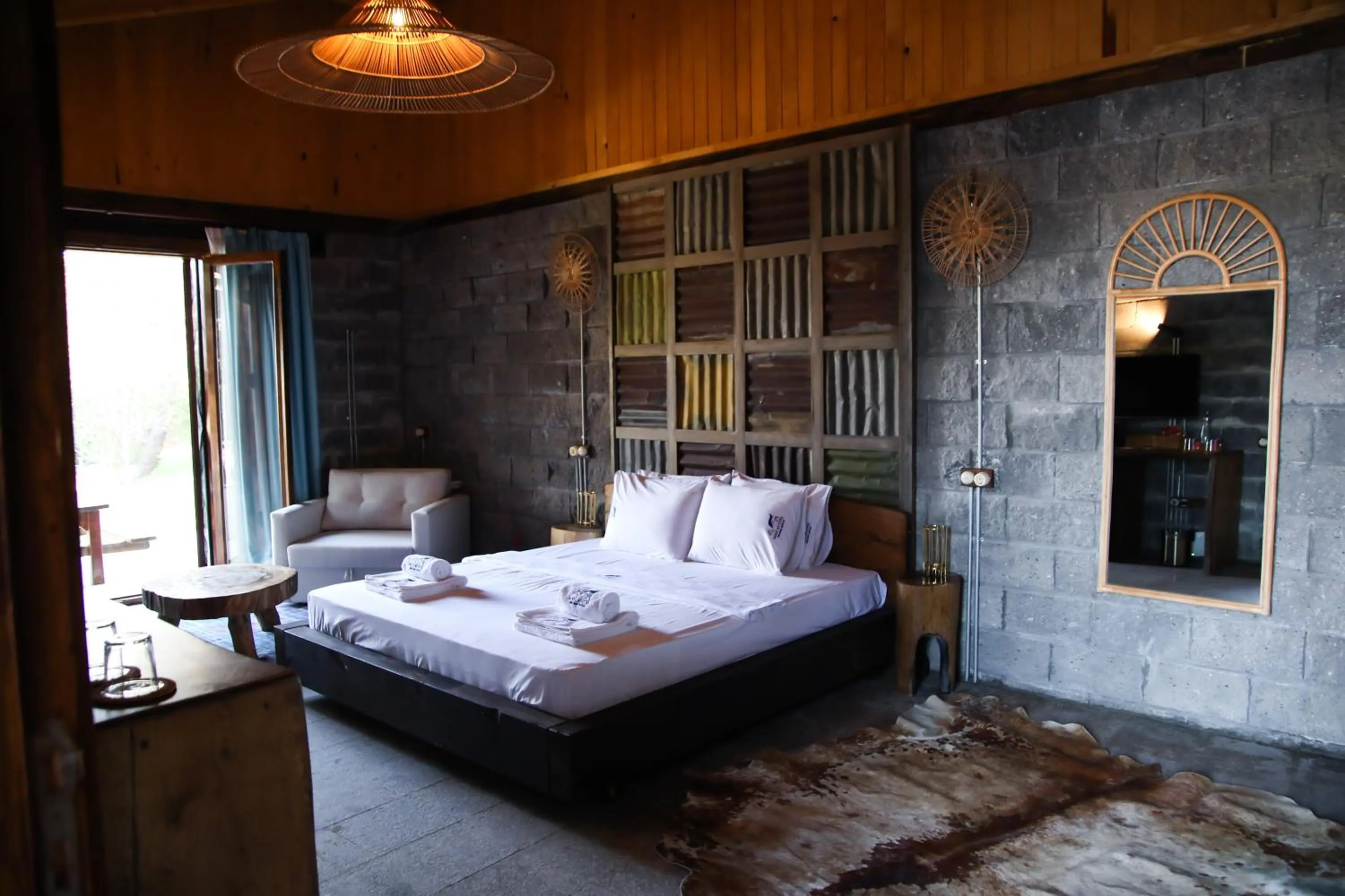 Bed in MAVİ AT HOTEL Blue Horse