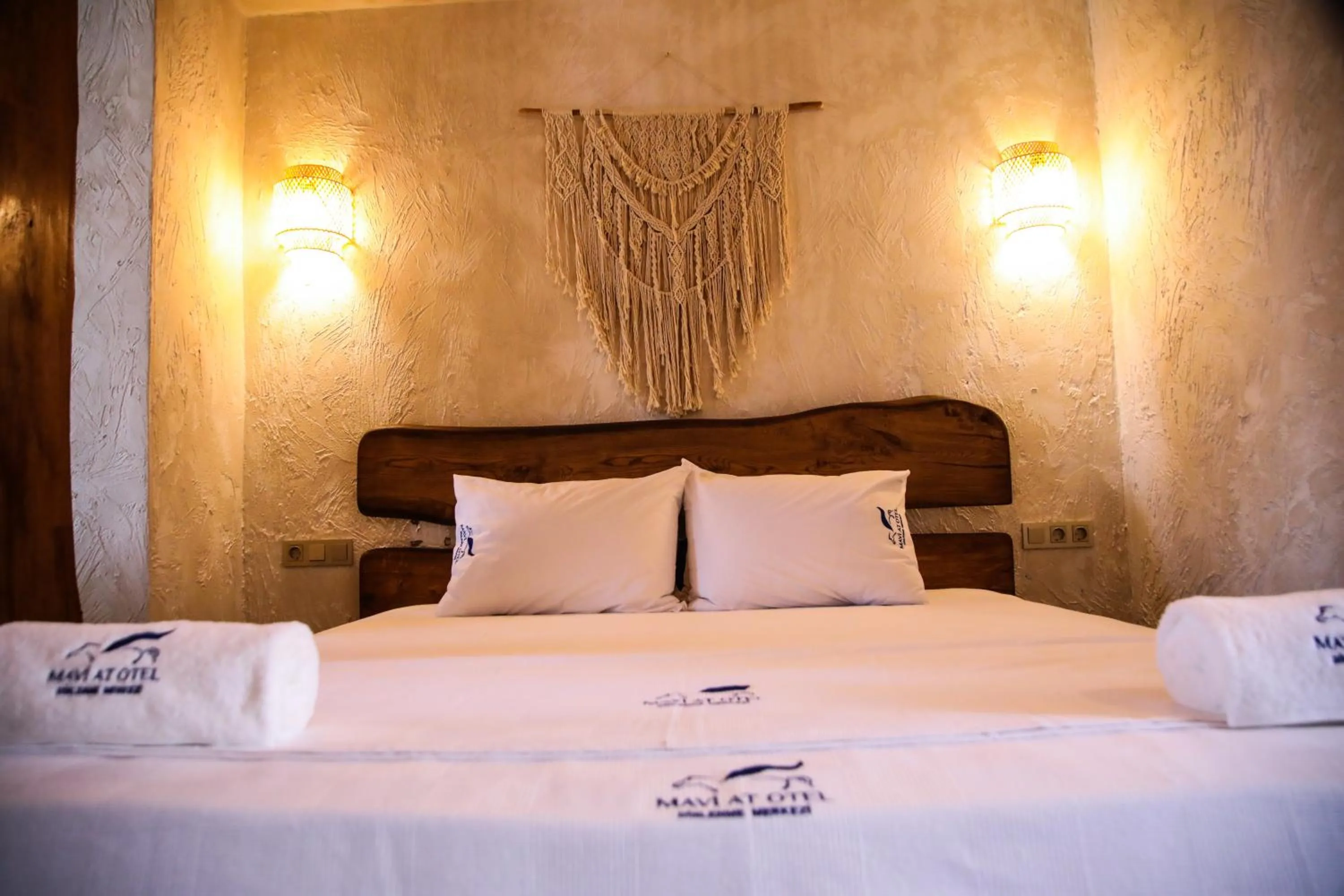 Bed in MAVİ AT HOTEL Blue Horse