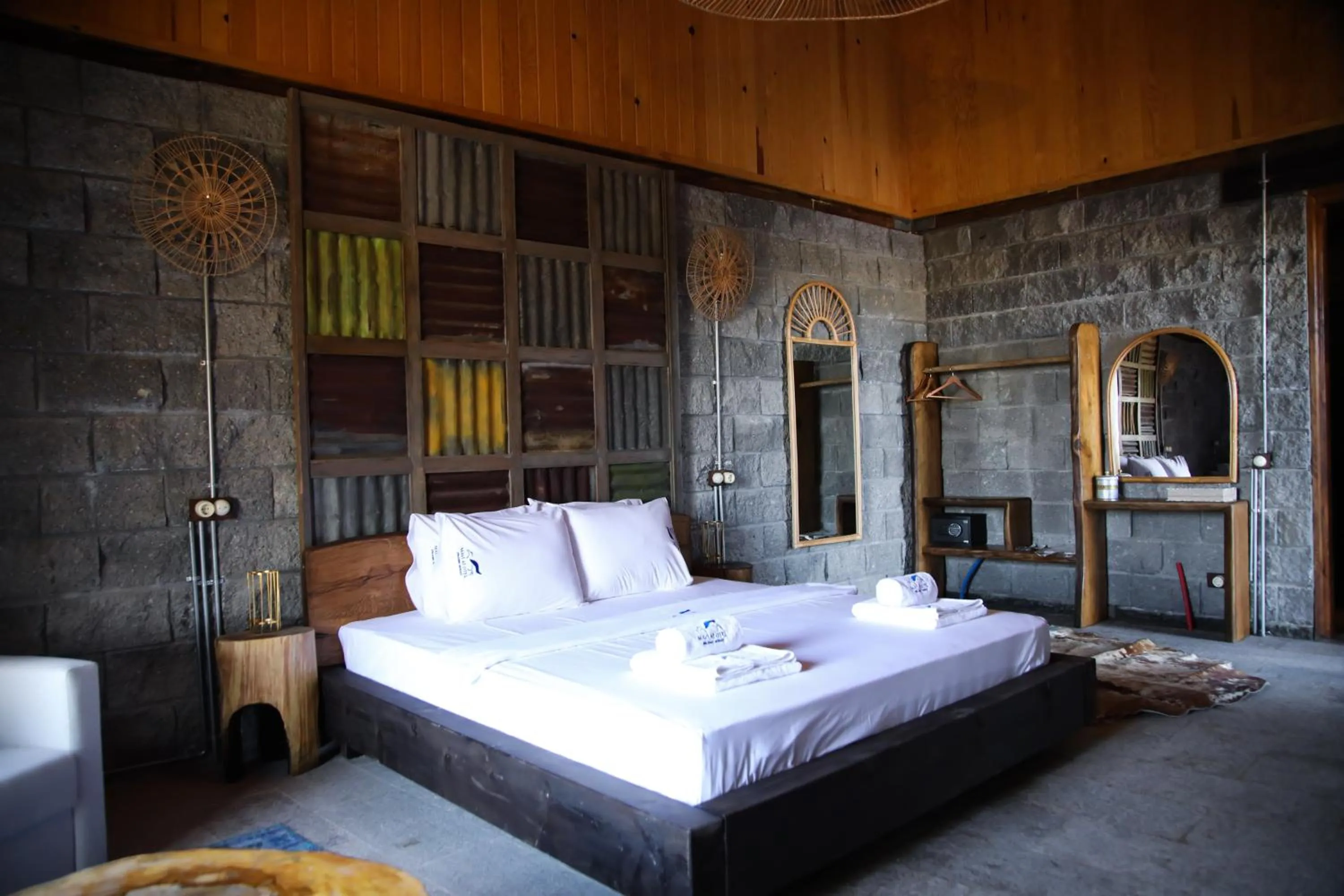 Bed in MAVİ AT HOTEL Blue Horse