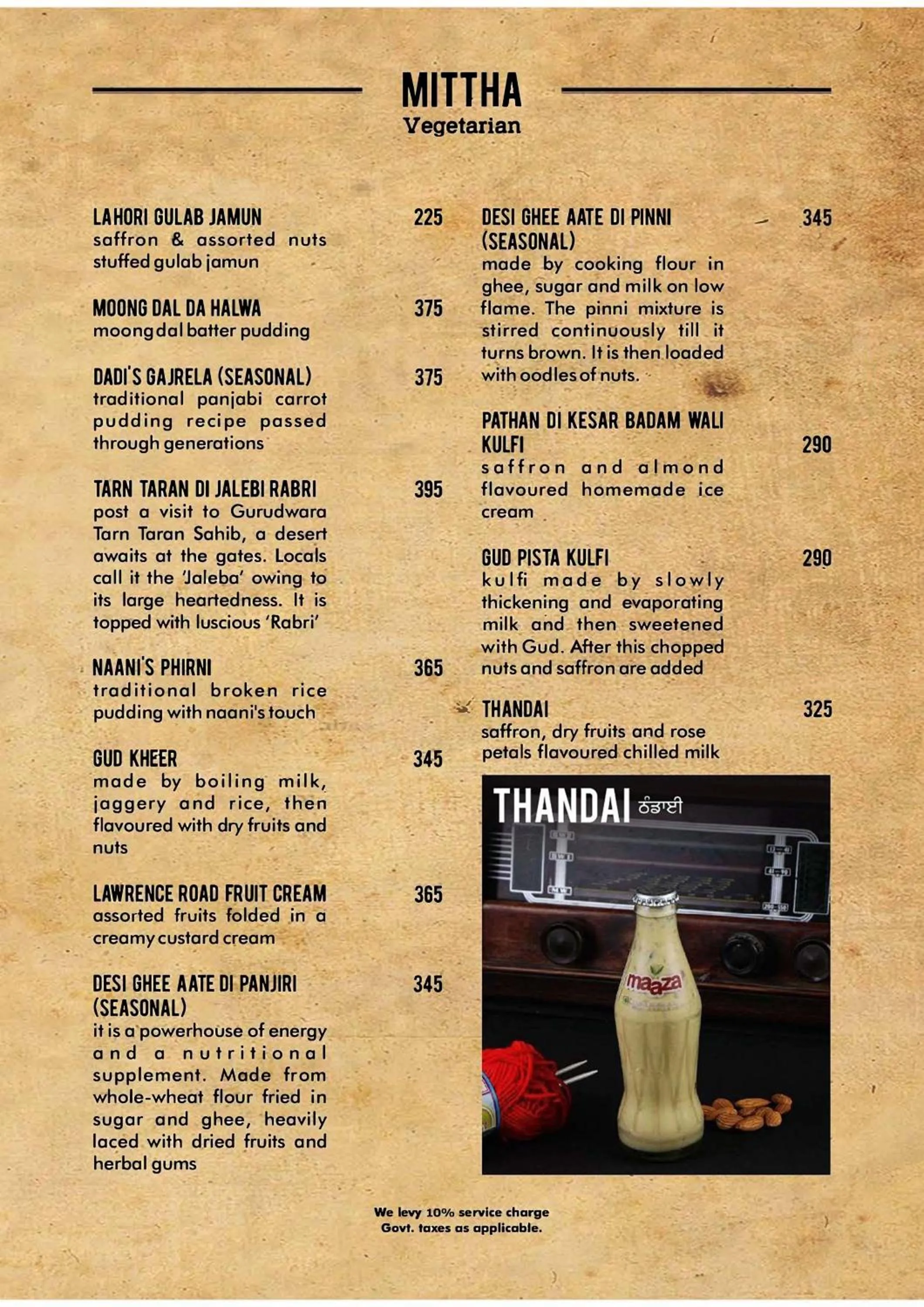 Food in Hotel Eternity