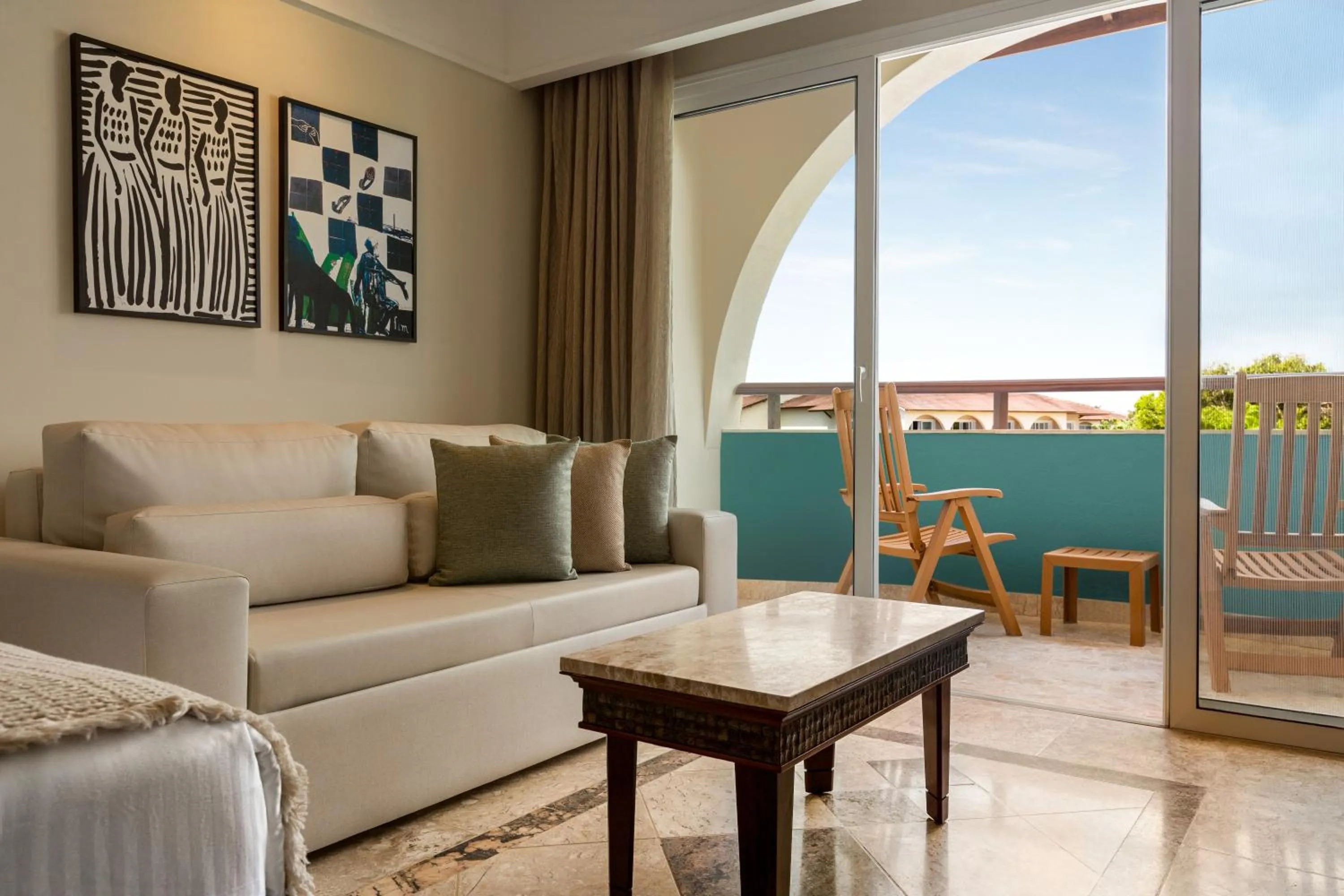 Living room in The Signature Level at Grand Palladium Imbassaí Resort & Spa