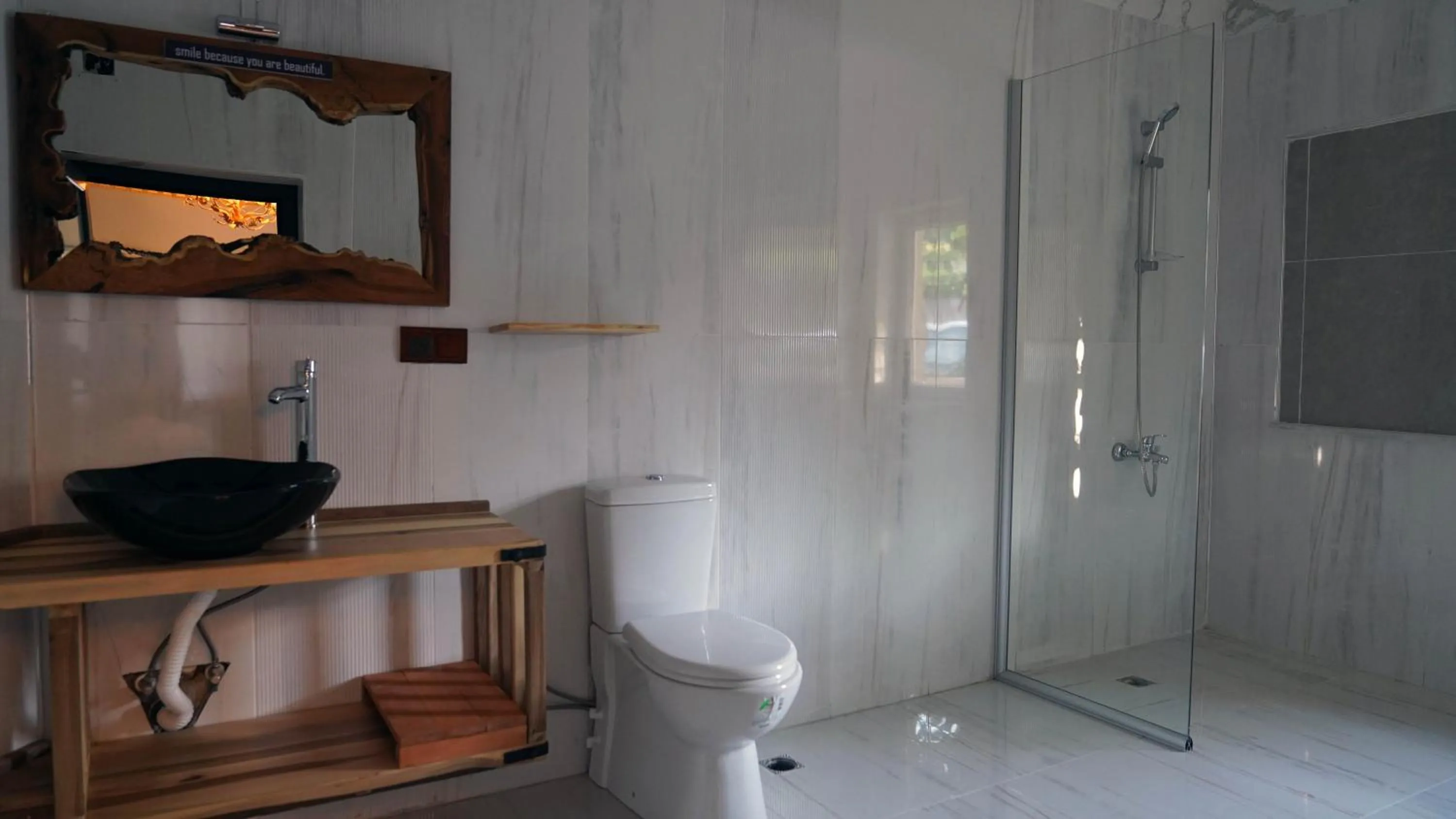 Shower in Alpha Stone House