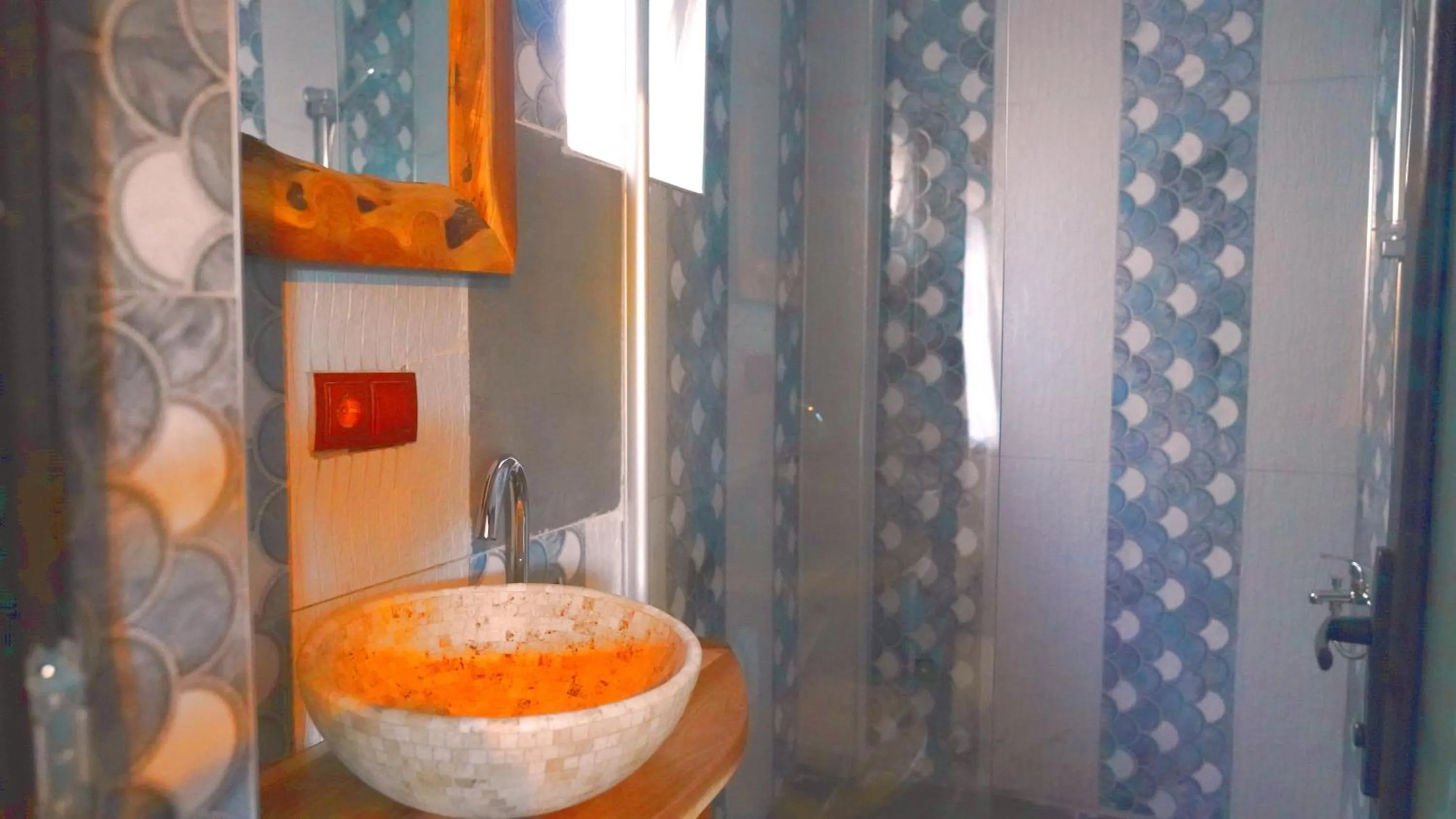 Shower in Alpha Stone House