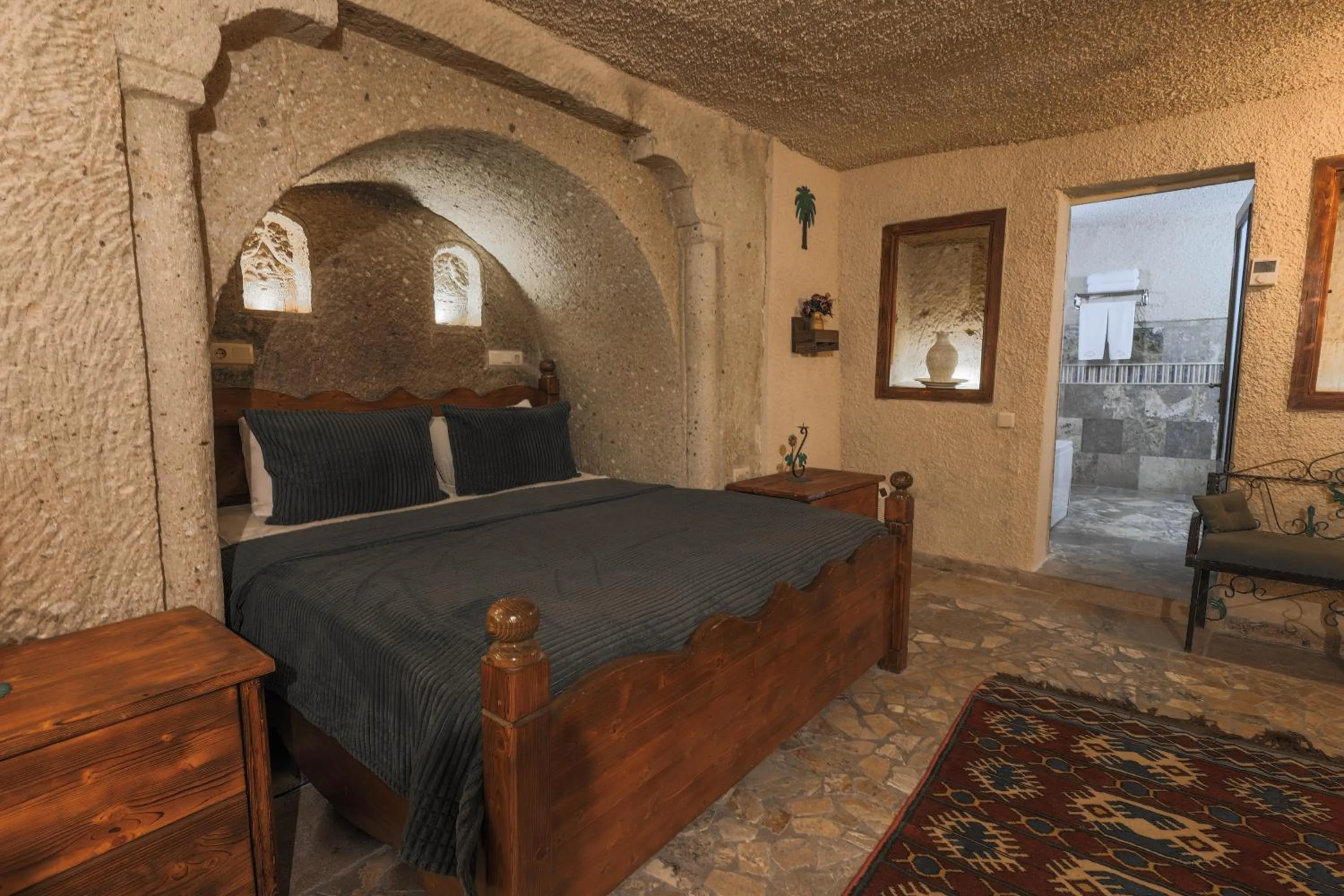 Bed in Maccan Cave Hotel