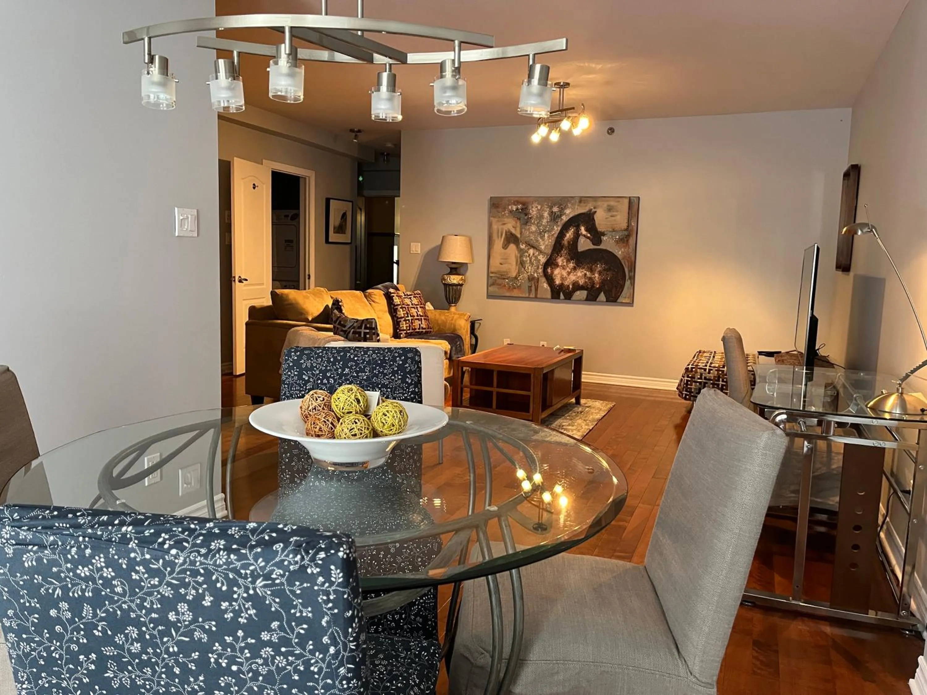 Living room in ApartHotelMontreal by Les Terrasses Saint Urbain 2225I2