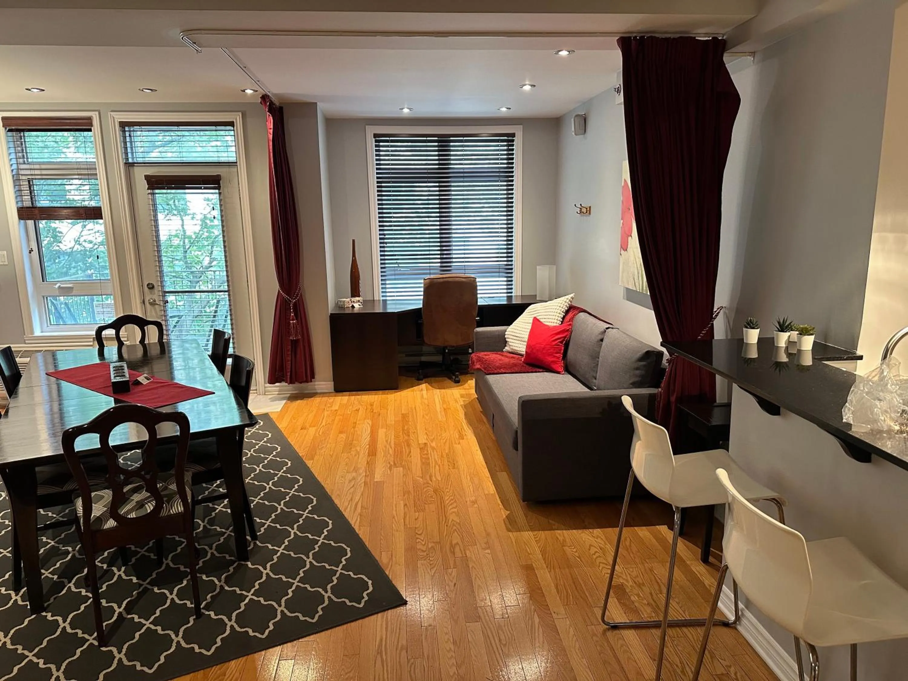 Living room in ApartHotelMontreal by Les Terrasses Saint Urbain 2225I2