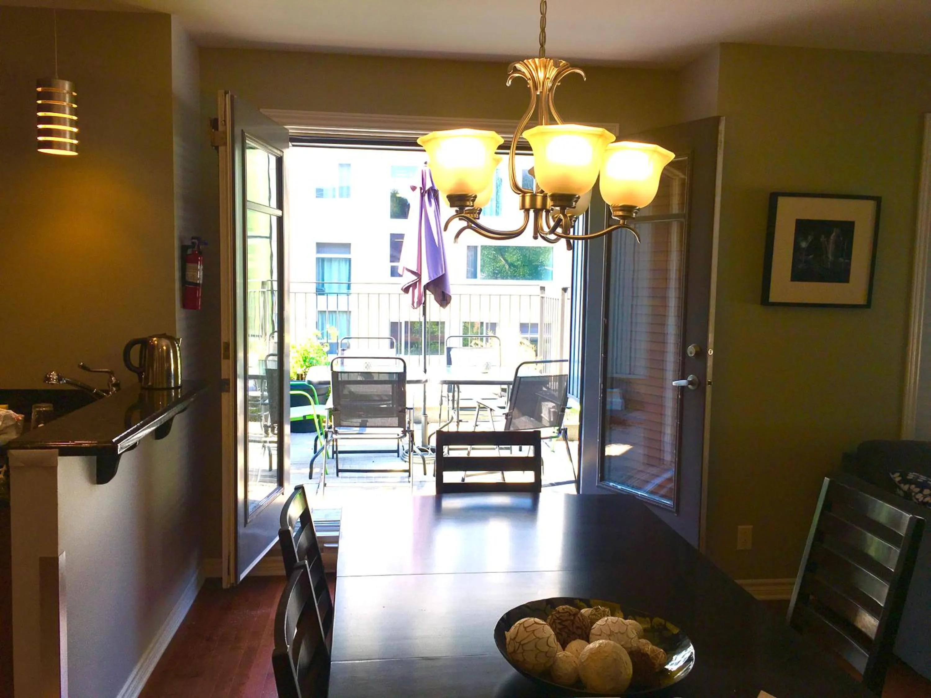 Balcony/Terrace in ApartHotelMontreal by Les Terrasses Saint Urbain 2225I2