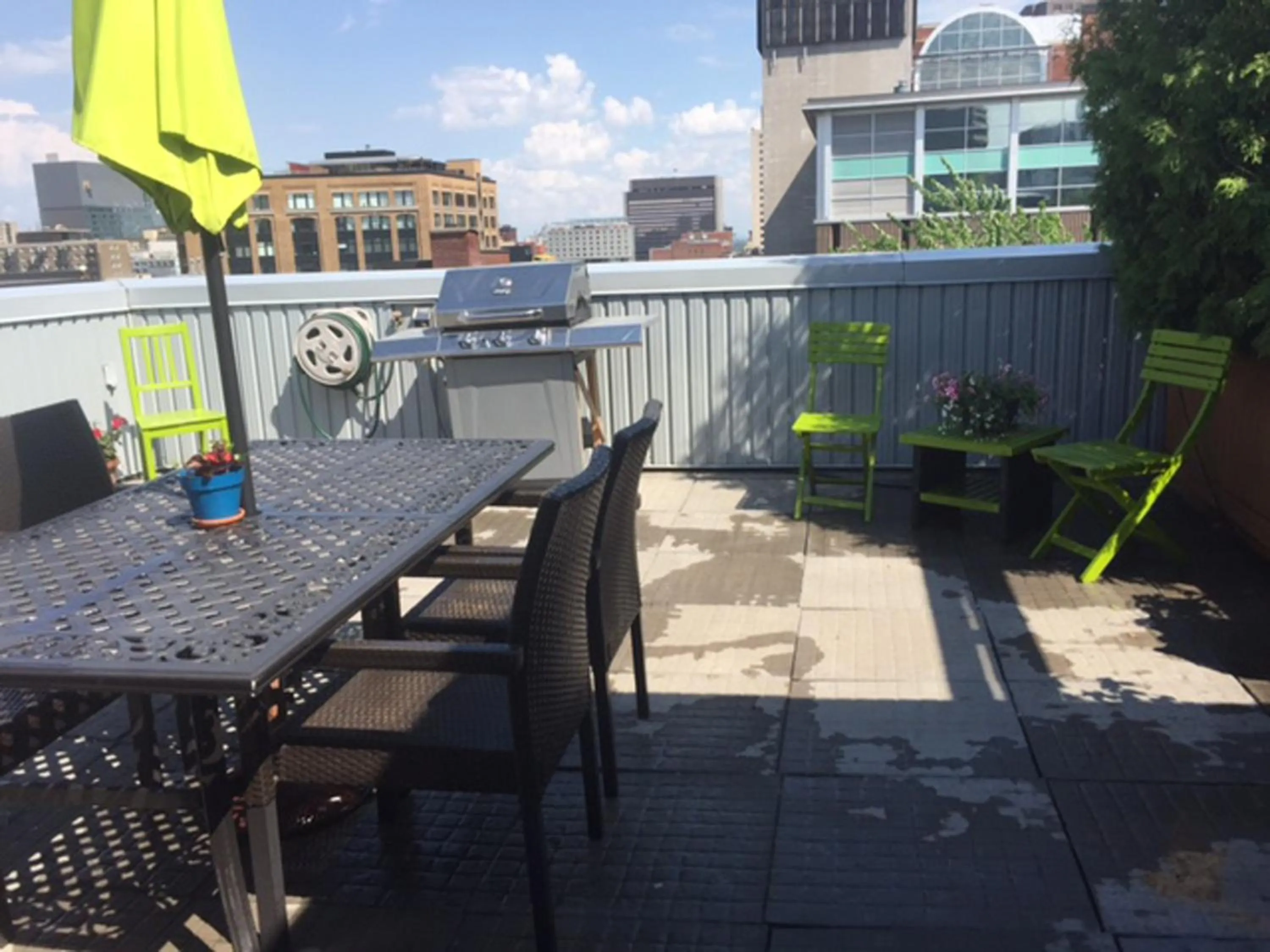 Patio in ApartHotelMontreal by Les Terrasses Saint Urbain 2225I2