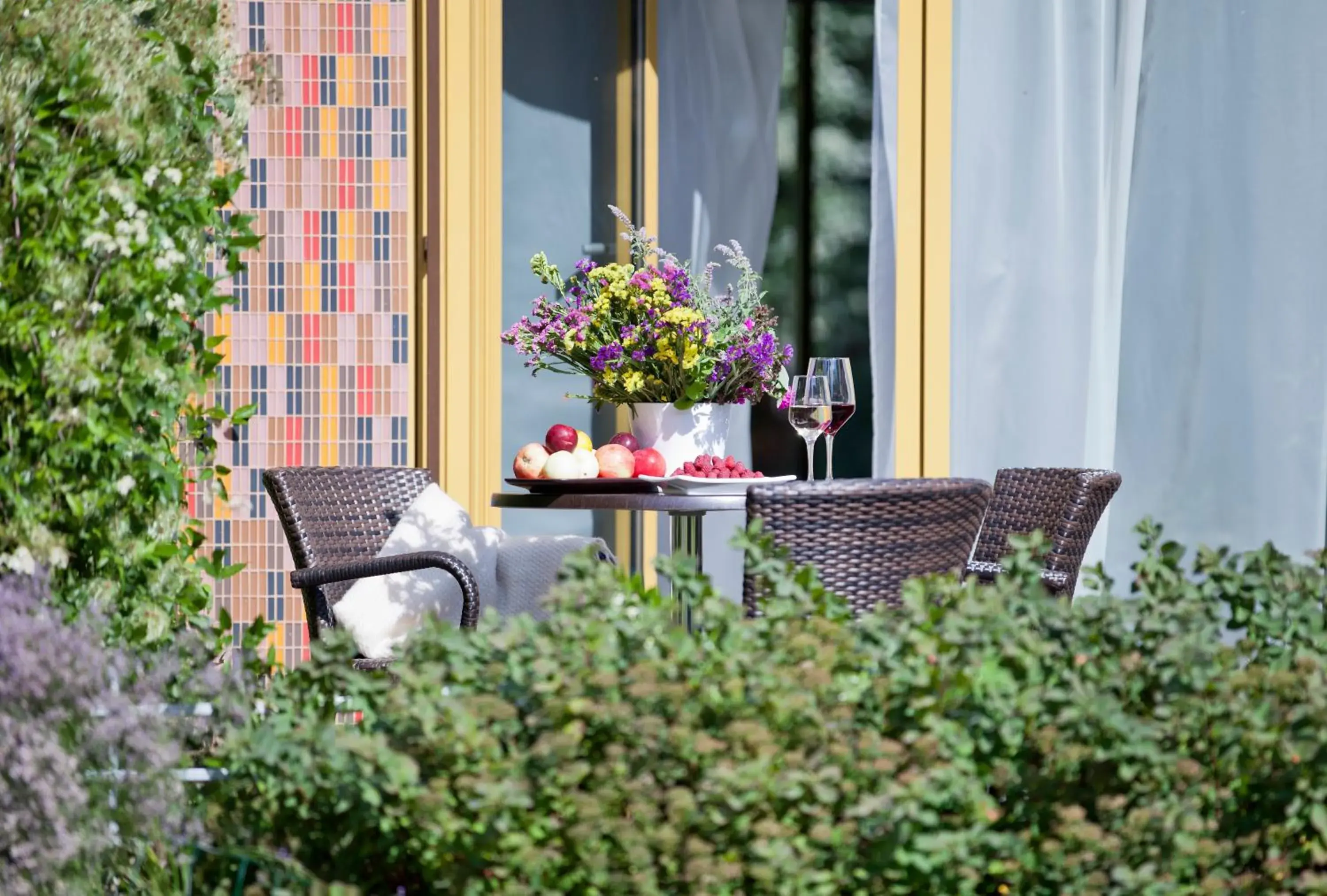 Garden view in Kurshi Hotel & Spa Garden view in Kurshi Hotel & Spa