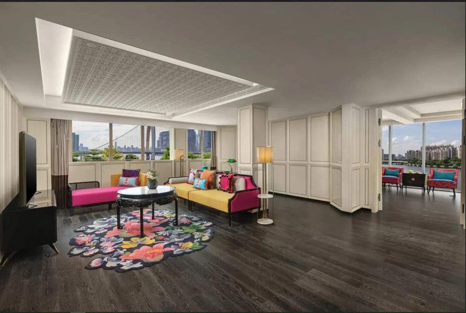 Living room in Hotel Indigo Guangzhou Haixinsha by IHG Living room in Hotel Indigo Guangzhou Haixinsha by IHG