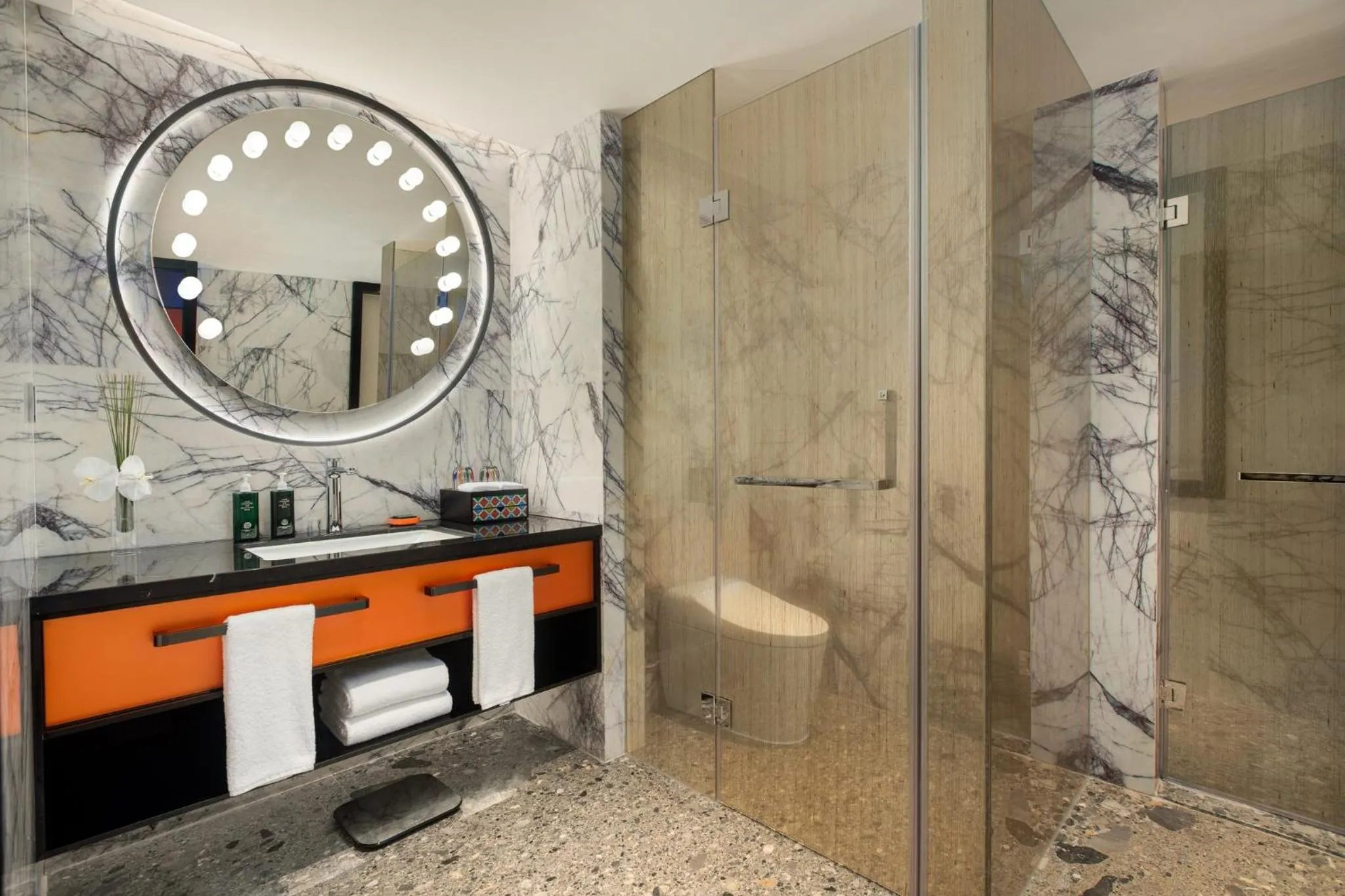 Bathroom in Hotel Indigo Guangzhou Haixinsha by IHG