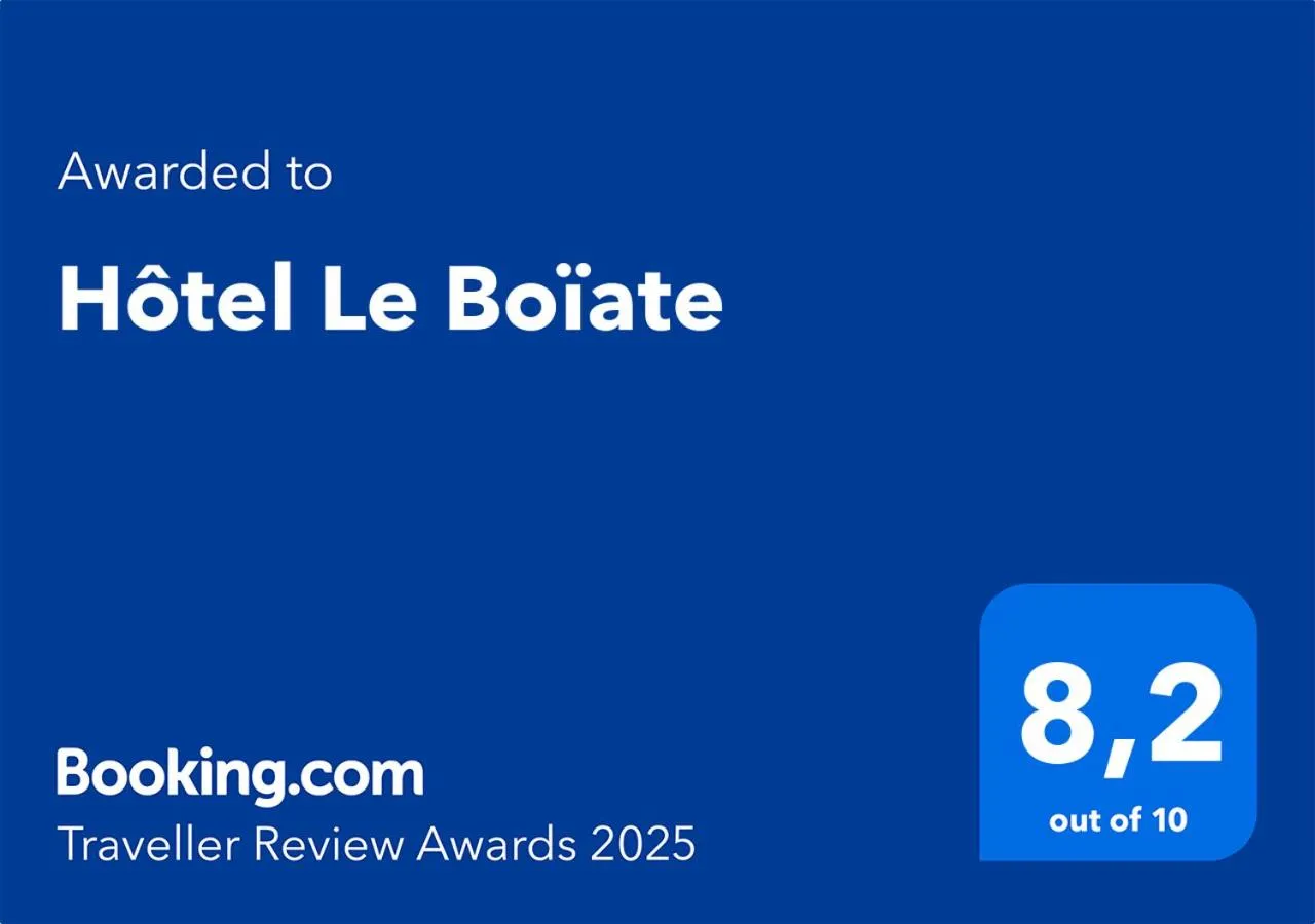 Certificate/Award in Hôtel Le Boïate