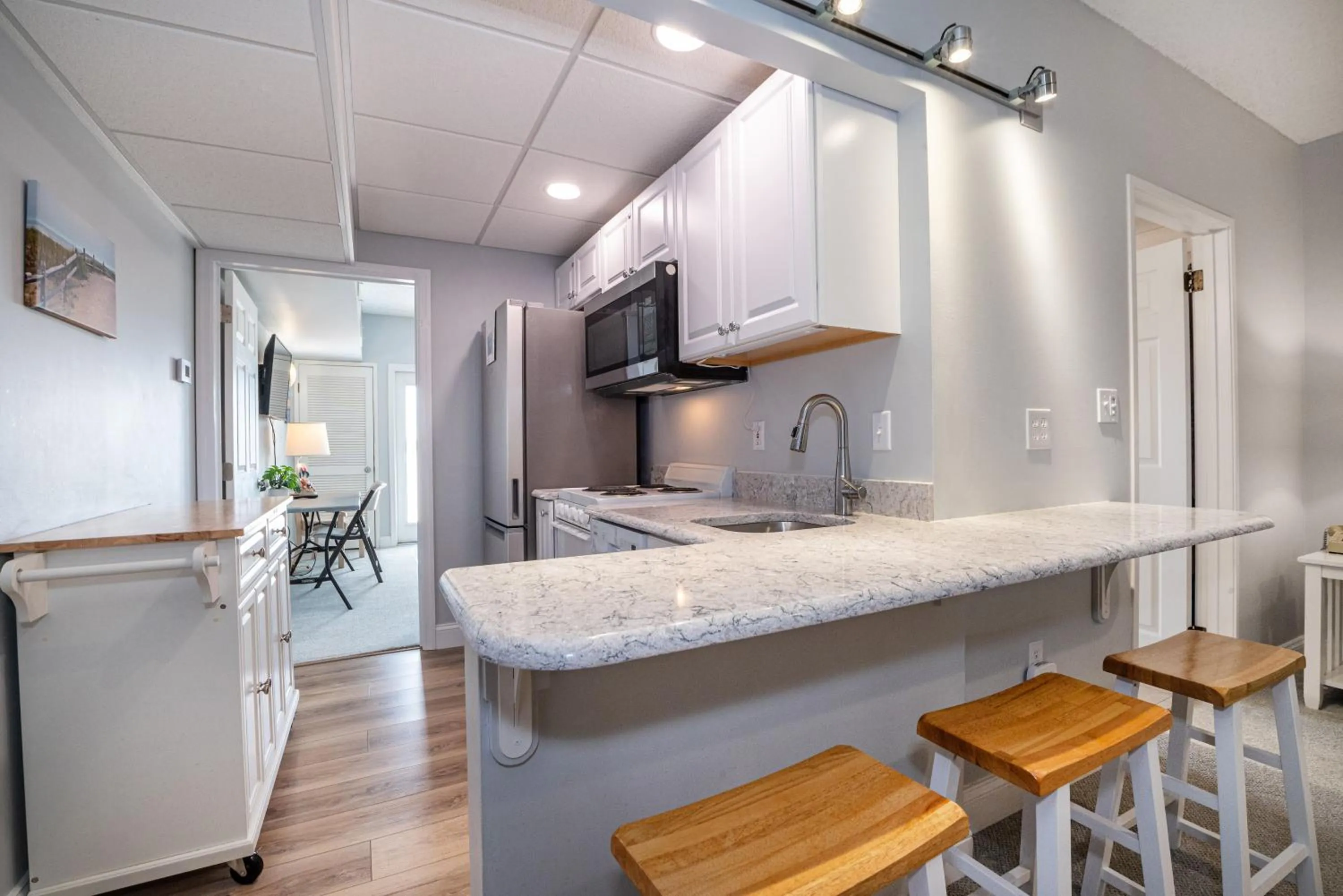 kitchen in Biscayne Suites