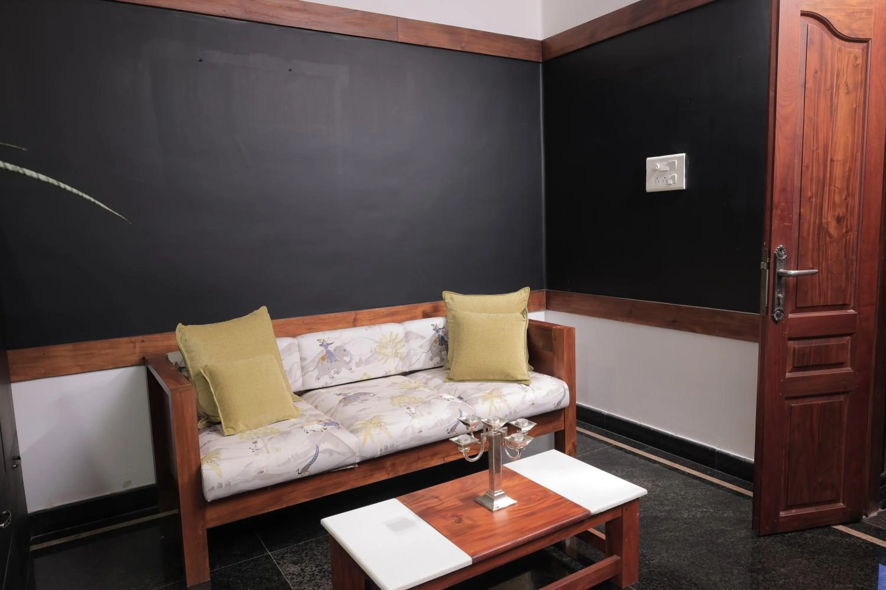 Living room in Softouch Ayurveda Village Kerala