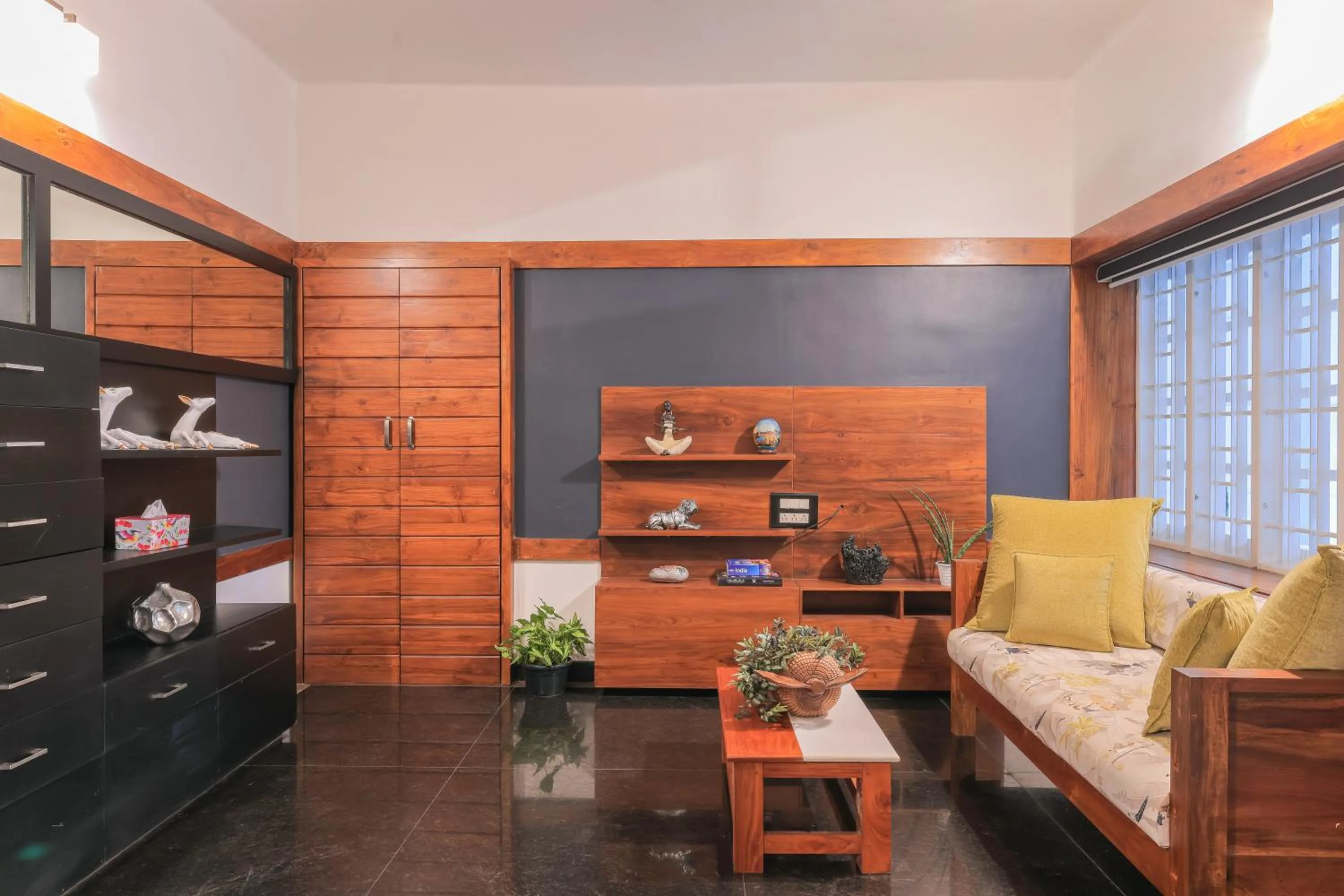 Living room in Softouch Ayurveda Village Kerala