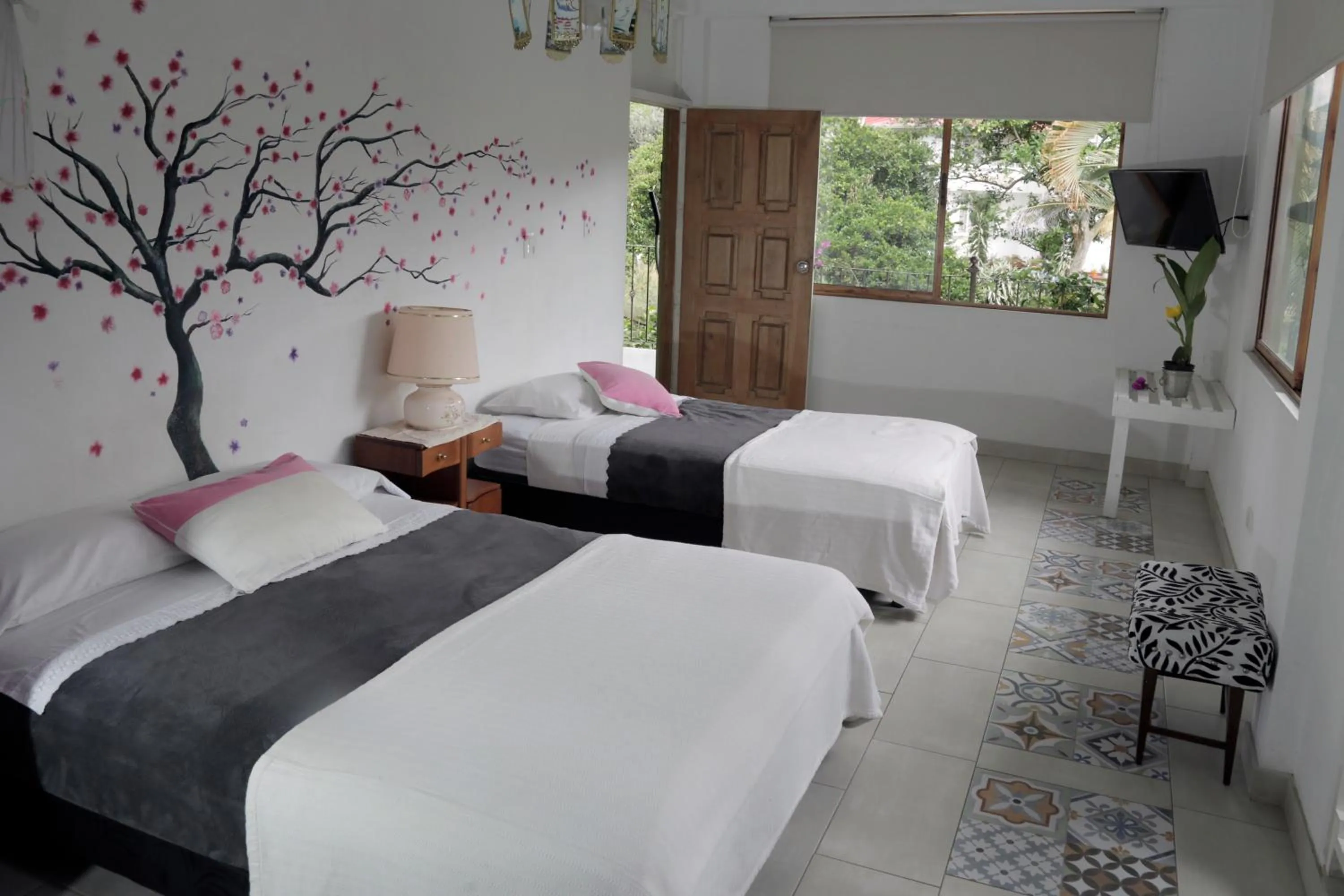 Bed in Posada Las Bromelias