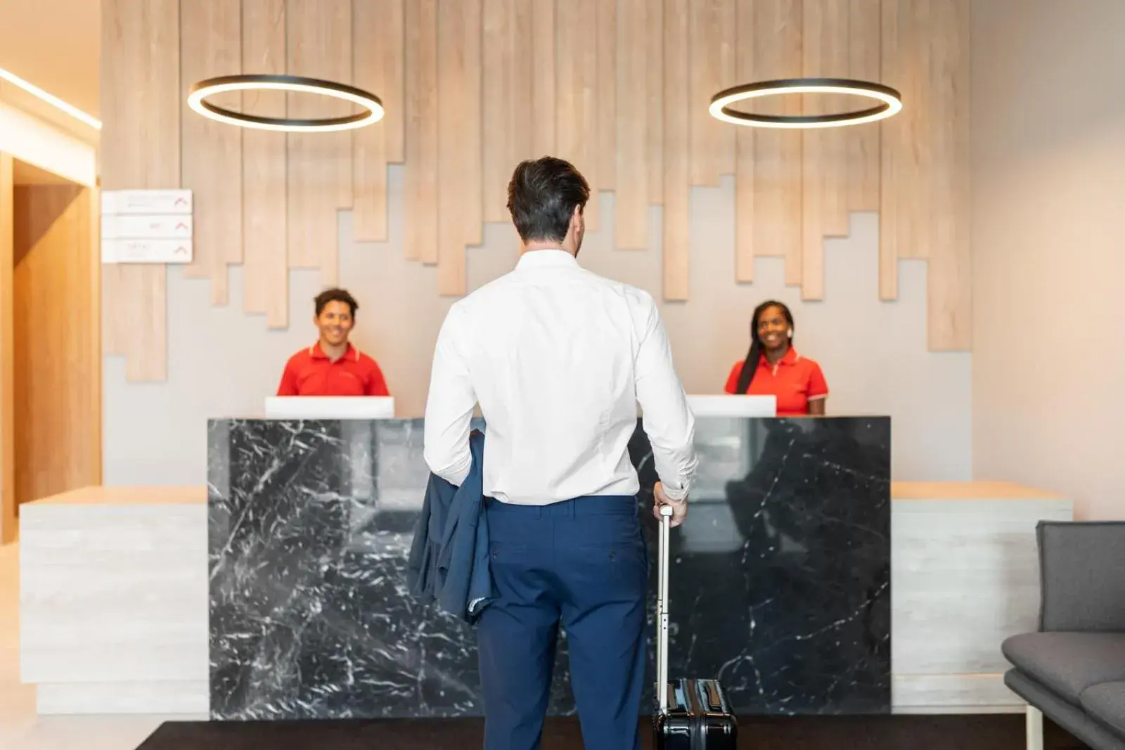 Lobby or reception in Moov Hotel Lisboa Oriente Lobby or reception in Moov Hotel Lisboa Oriente