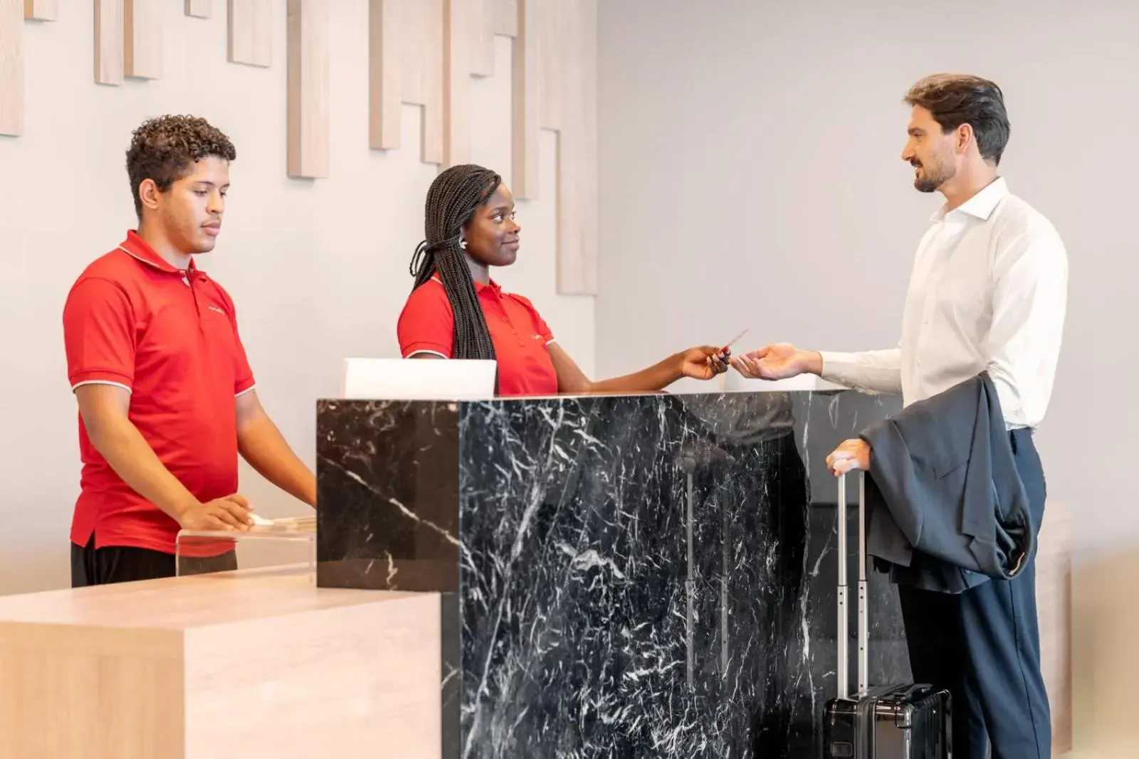 Lobby or reception in Moov Hotel Lisboa Oriente Lobby or reception in Moov Hotel Lisboa Oriente