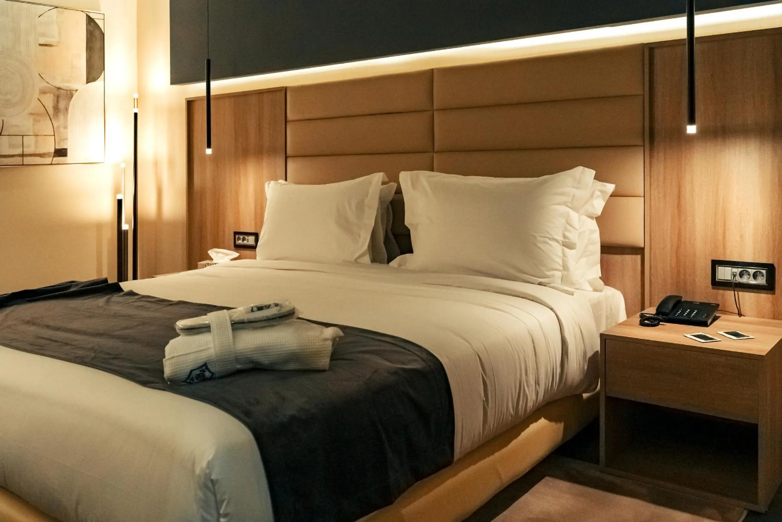 Bed in AD HOTEL HYDRA