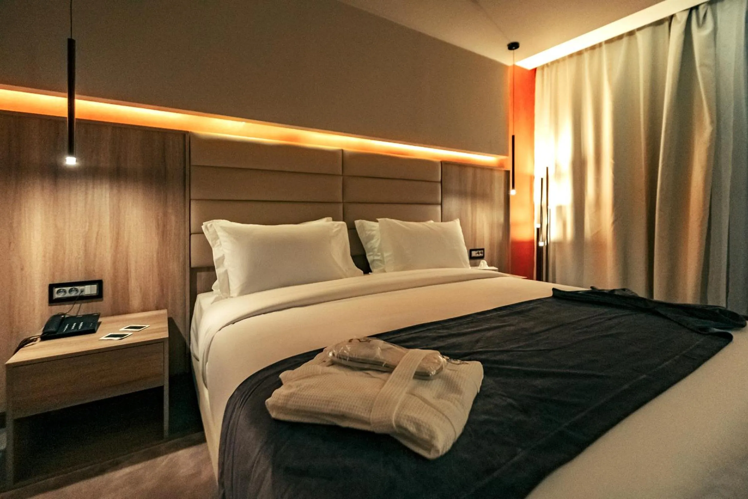 Bed in AD HOTEL HYDRA