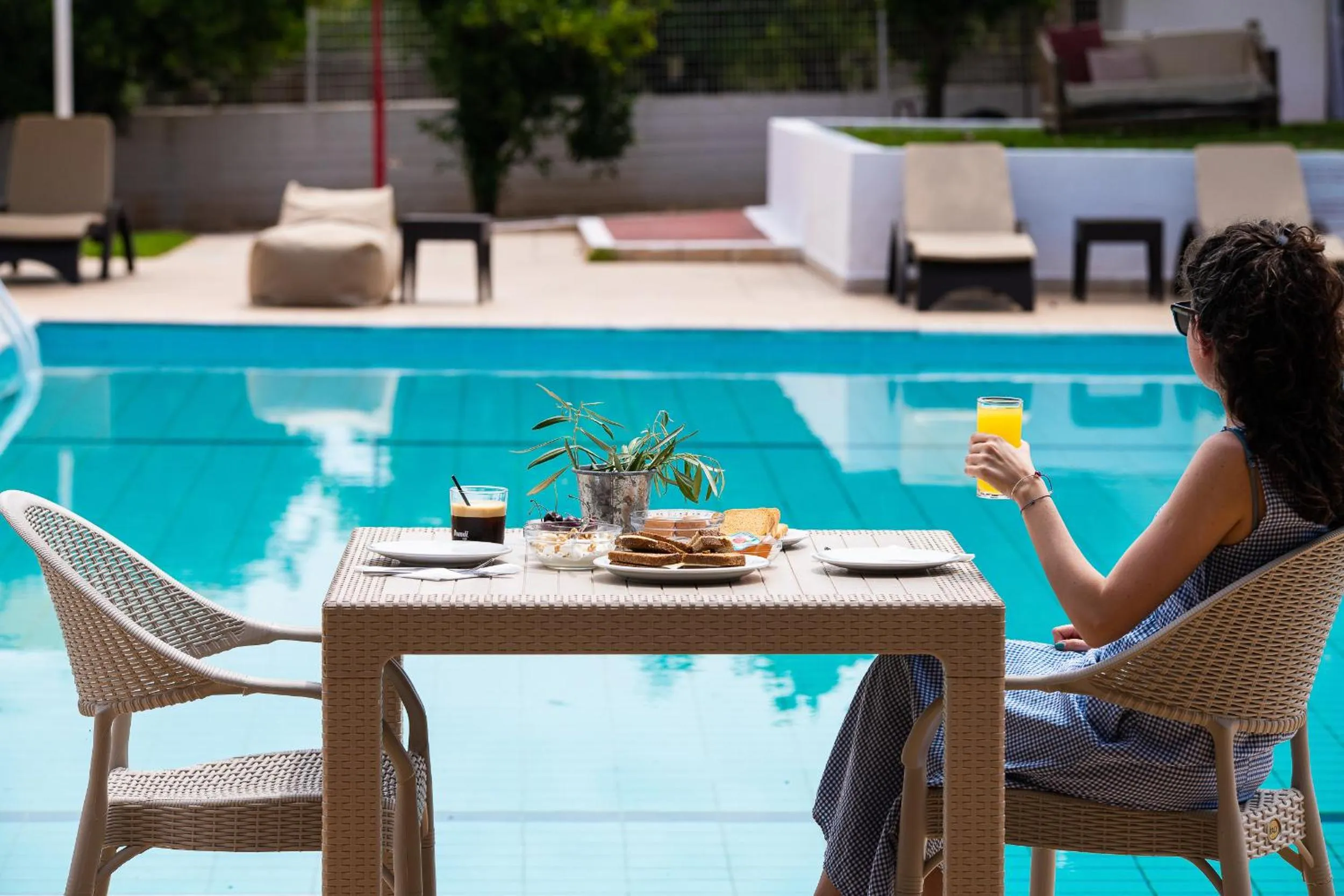Seating area in Blue Marine Village