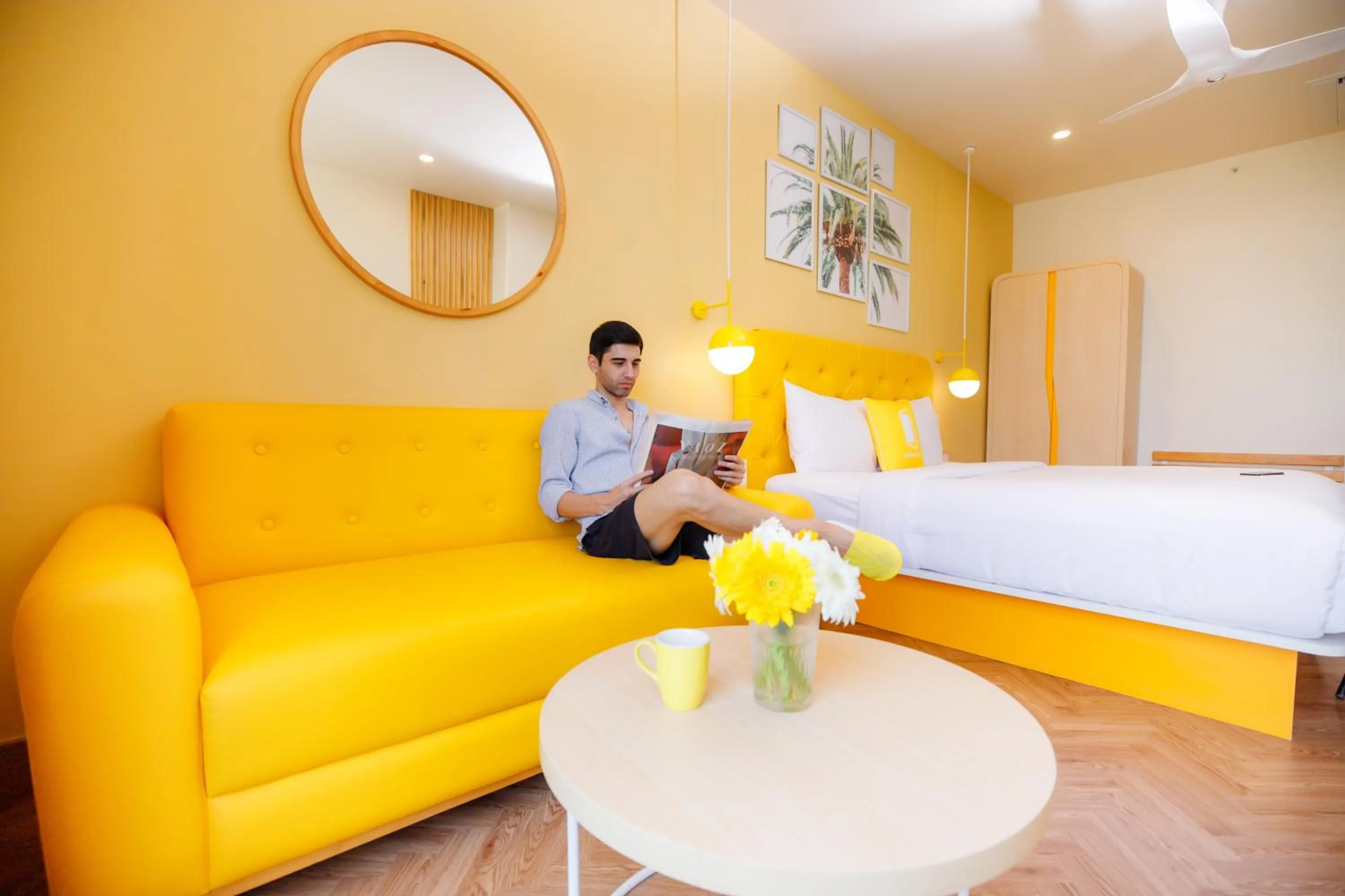 Photo of the whole room, Bed in Bloom Hub l ORR Marathahalli