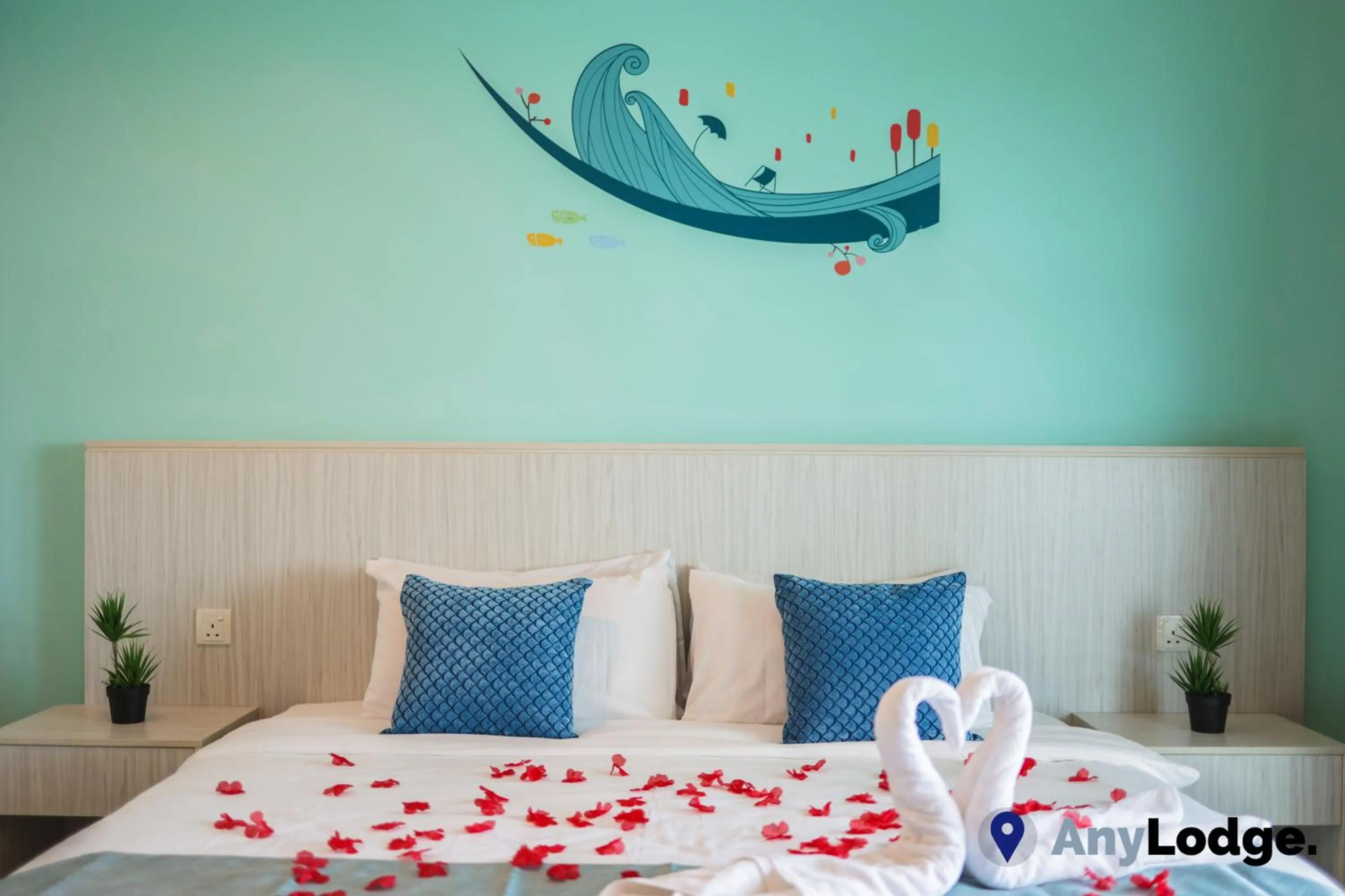 Bed in AnyLodge Waterfront Marina Island Pangkor