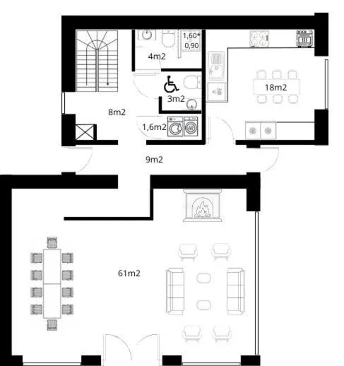 Floor plan in Château du Rondon
