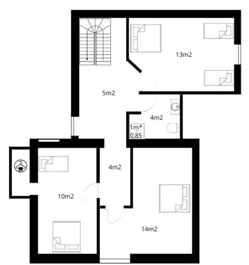 Floor plan in Château du Rondon