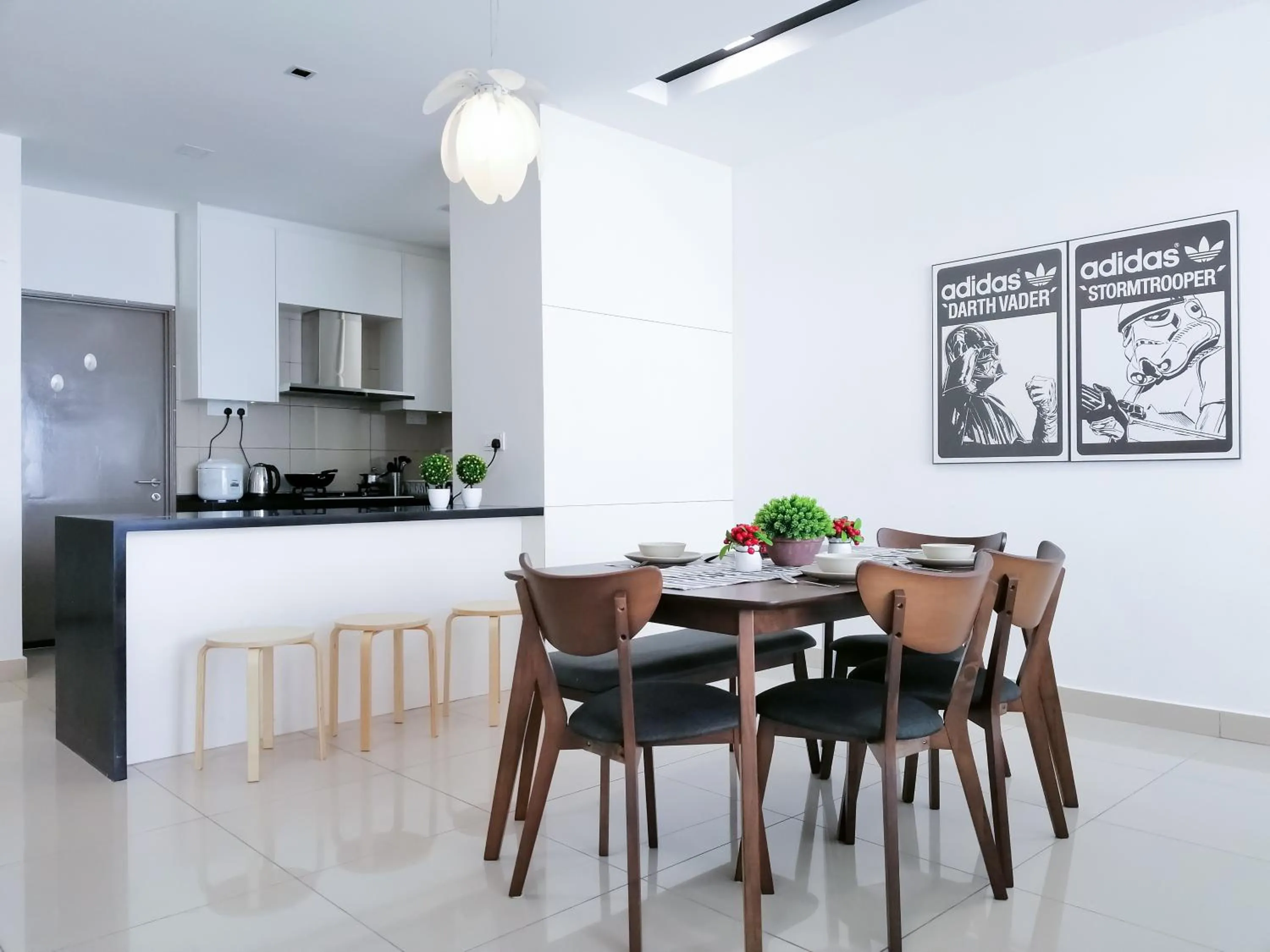 Dining area in Setapak Central Signature Suites by Manhattan Group