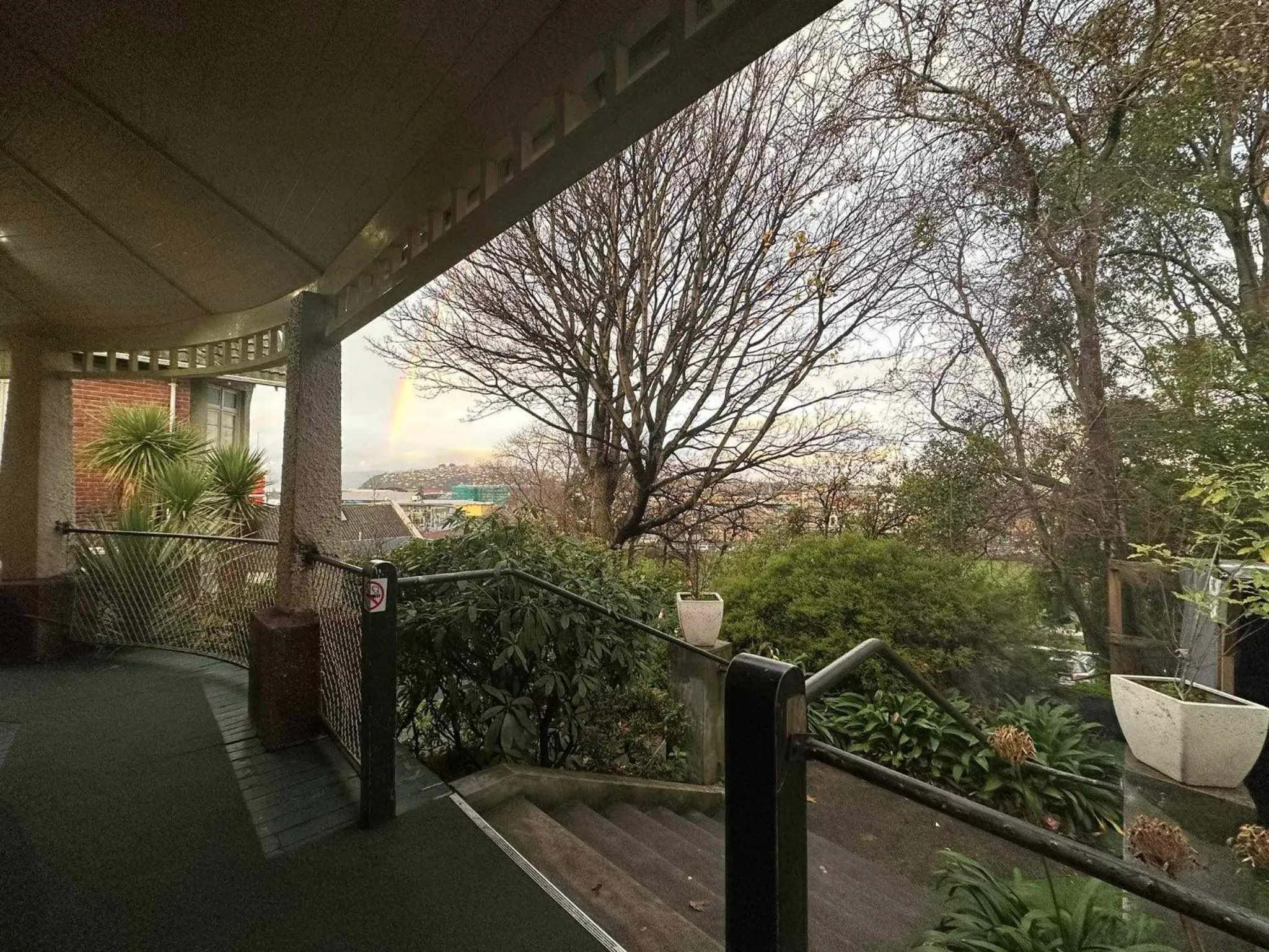 View (from property/room), Balcony/Terrace in Manor house backpackers