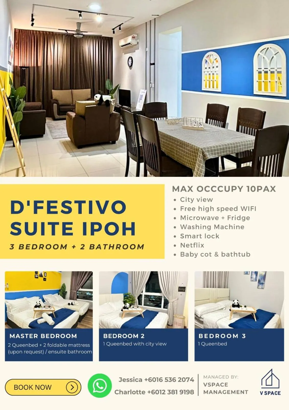Area and facilities in Ipoh D Festivo Suites 6-10pax 10mins to Sunway Tambun by IWH