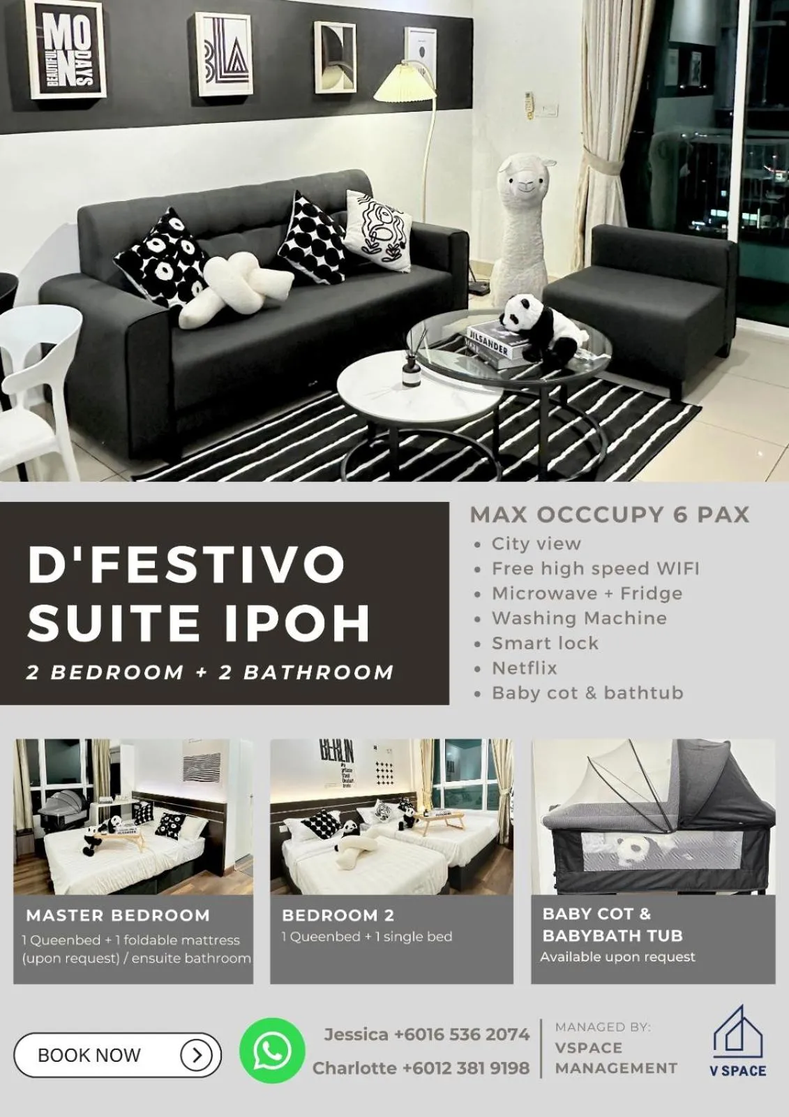 Area and facilities in Ipoh D Festivo Suites 6-10pax 10mins to Sunway Tambun by IWH