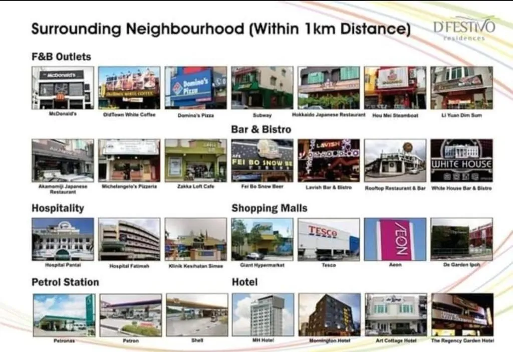 Neighbourhood in Ipoh D Festivo Suites 6-10pax 10mins to Sunway Tambun by IWH