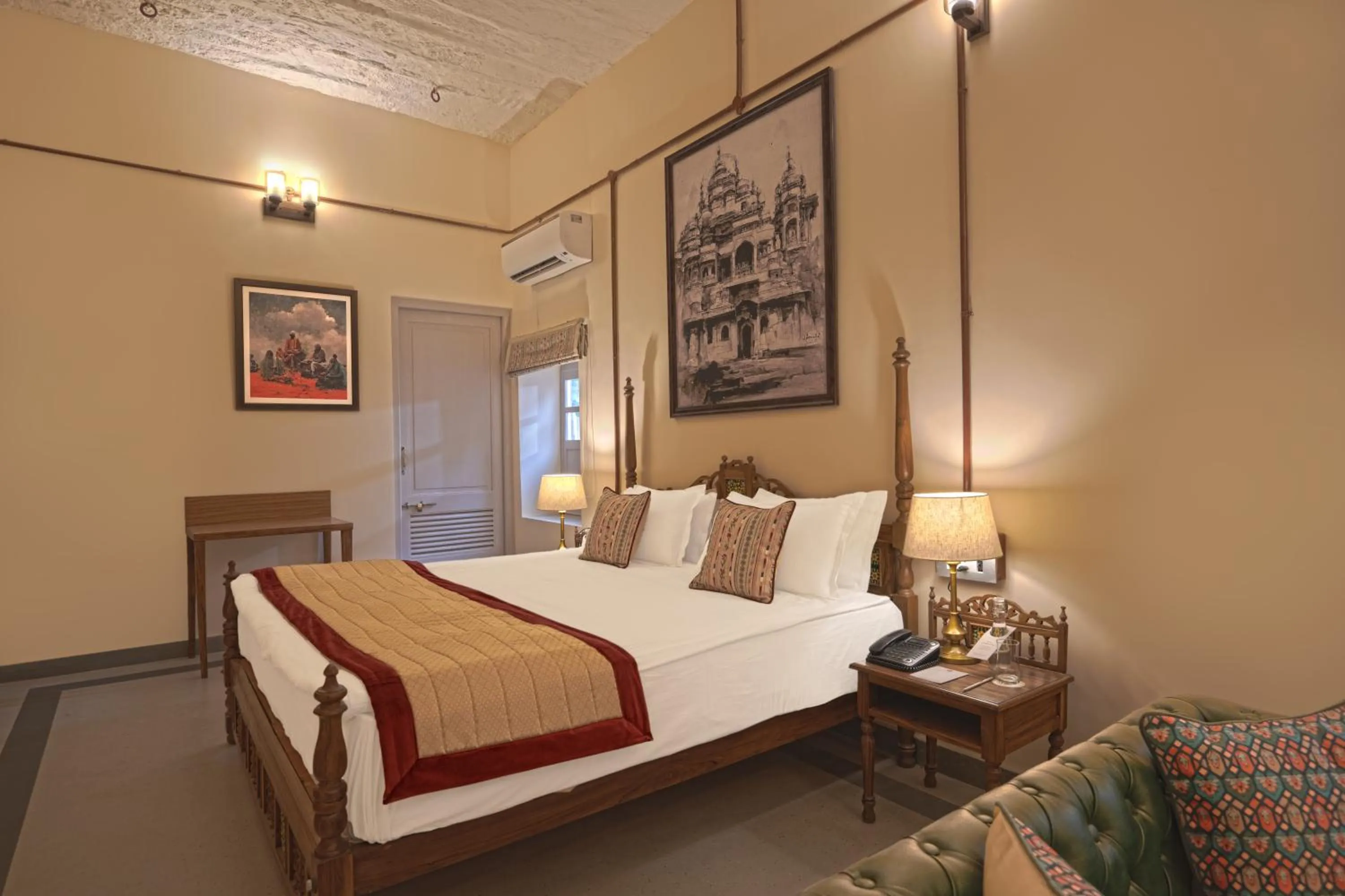 Bedroom, Bed in Tree Of Life Bhadrajun House, Jodhpur