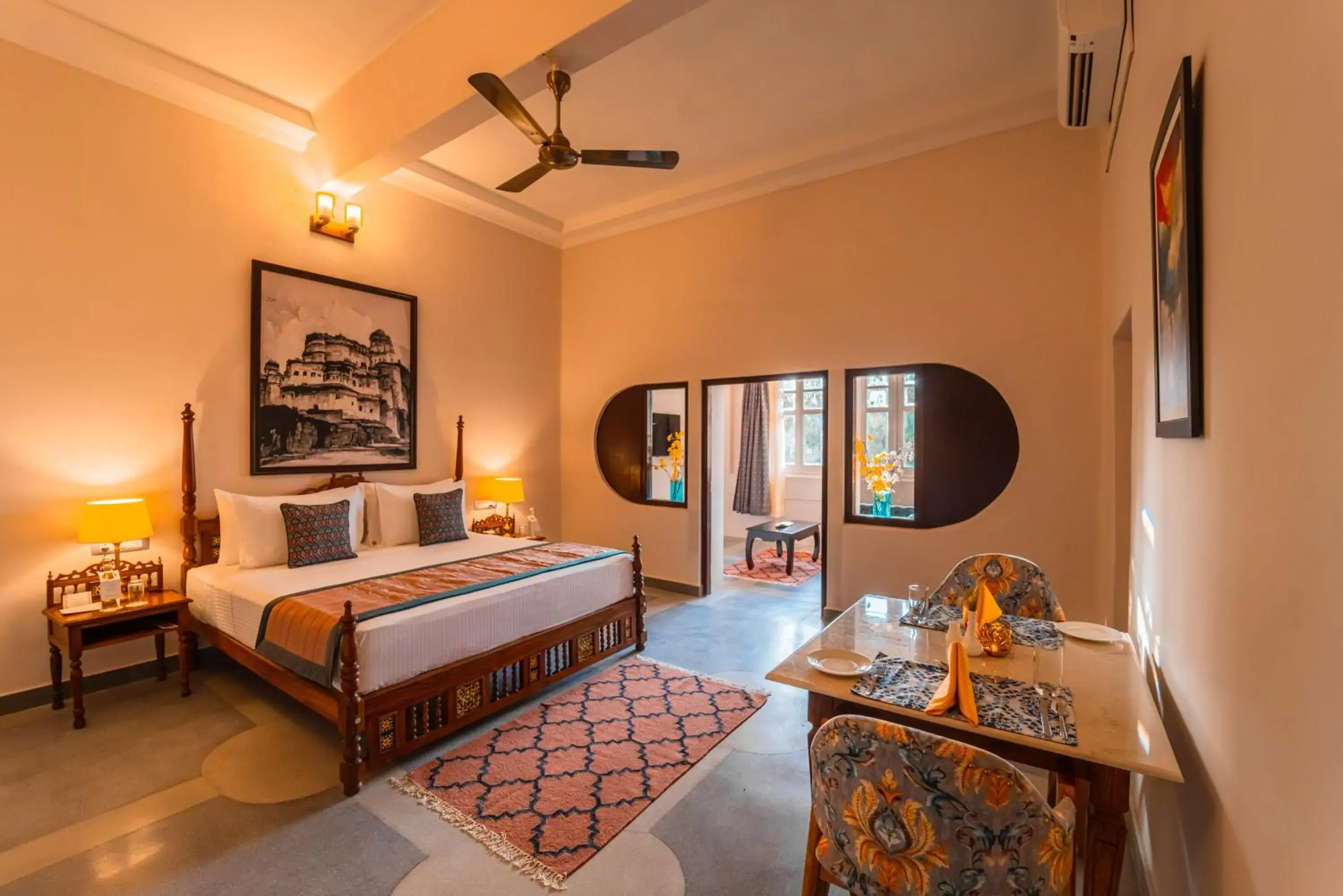 Bedroom, Bed in Tree Of Life Bhadrajun House, Jodhpur Bedroom, Bed in Tree Of Life Bhadrajun House, Jodhpur