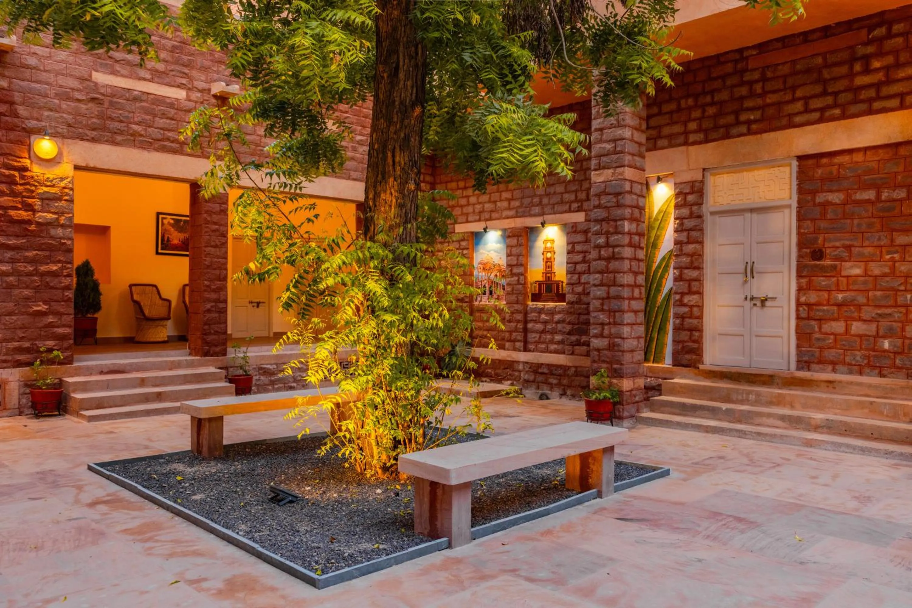 Inner courtyard view in Tree Of Life Bhadrajun House, Jodhpur