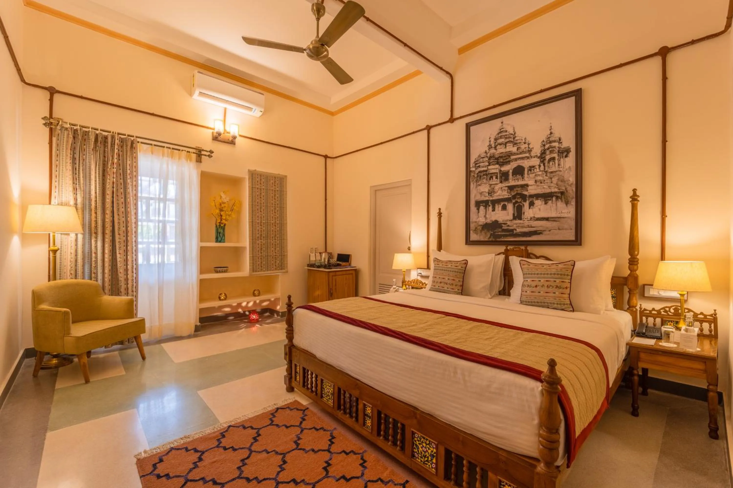 Bedroom, Bed in Tree Of Life Bhadrajun House, Jodhpur
