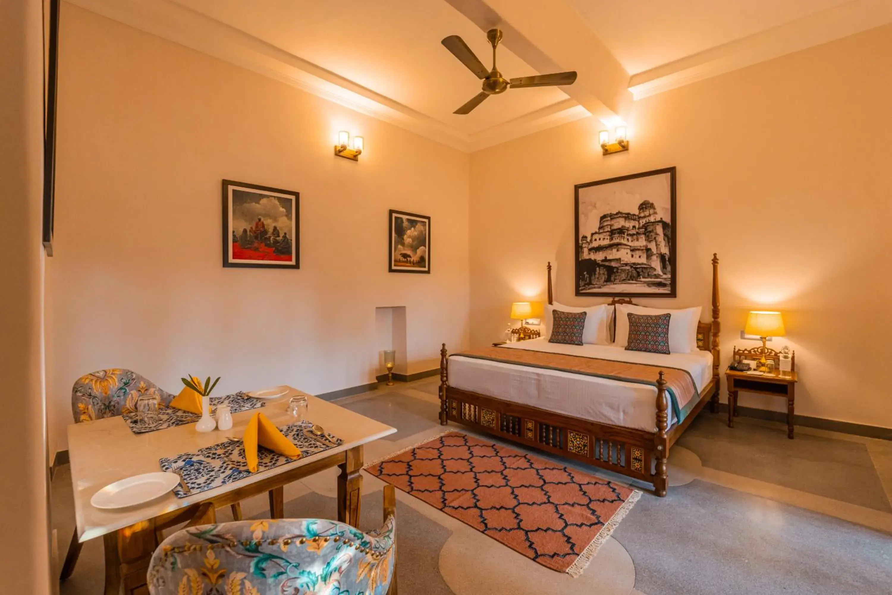 Bedroom, Bed in Tree Of Life Bhadrajun House, Jodhpur Bedroom, Bed in Tree Of Life Bhadrajun House, Jodhpur