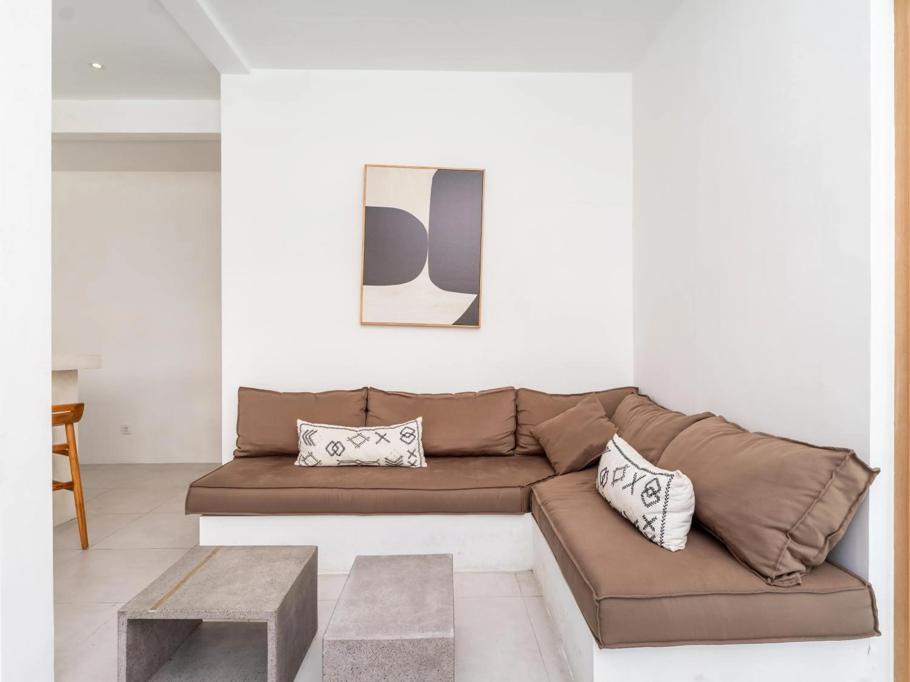 Seating area in Berawa Village Suite