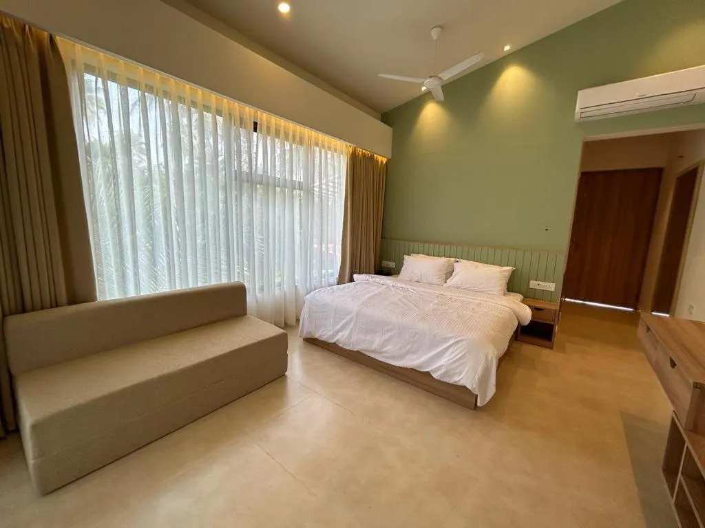 Seating area, Bed in Oceanature Alibaug