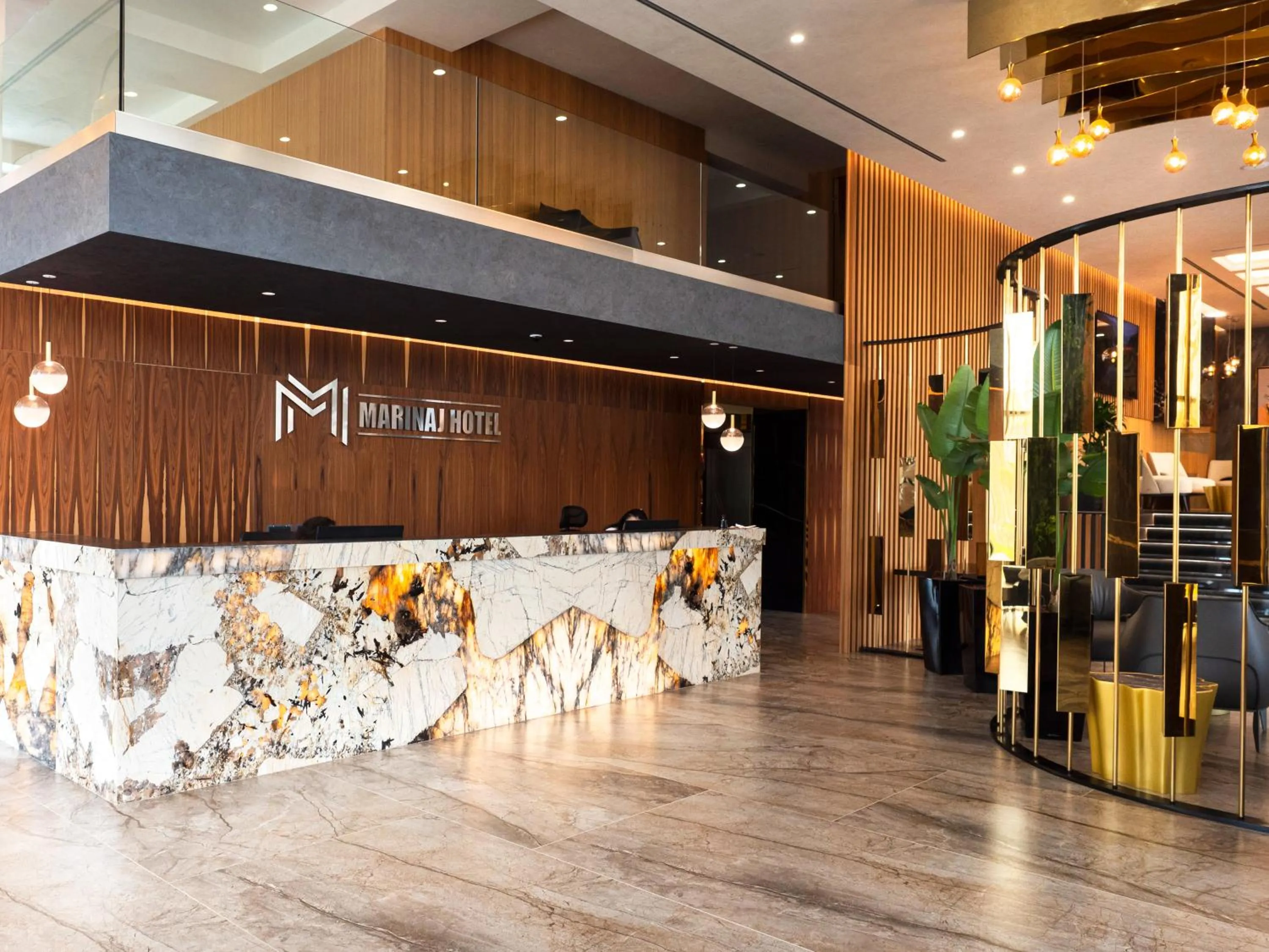 Lobby or reception in Marinaj Hotel & SPA