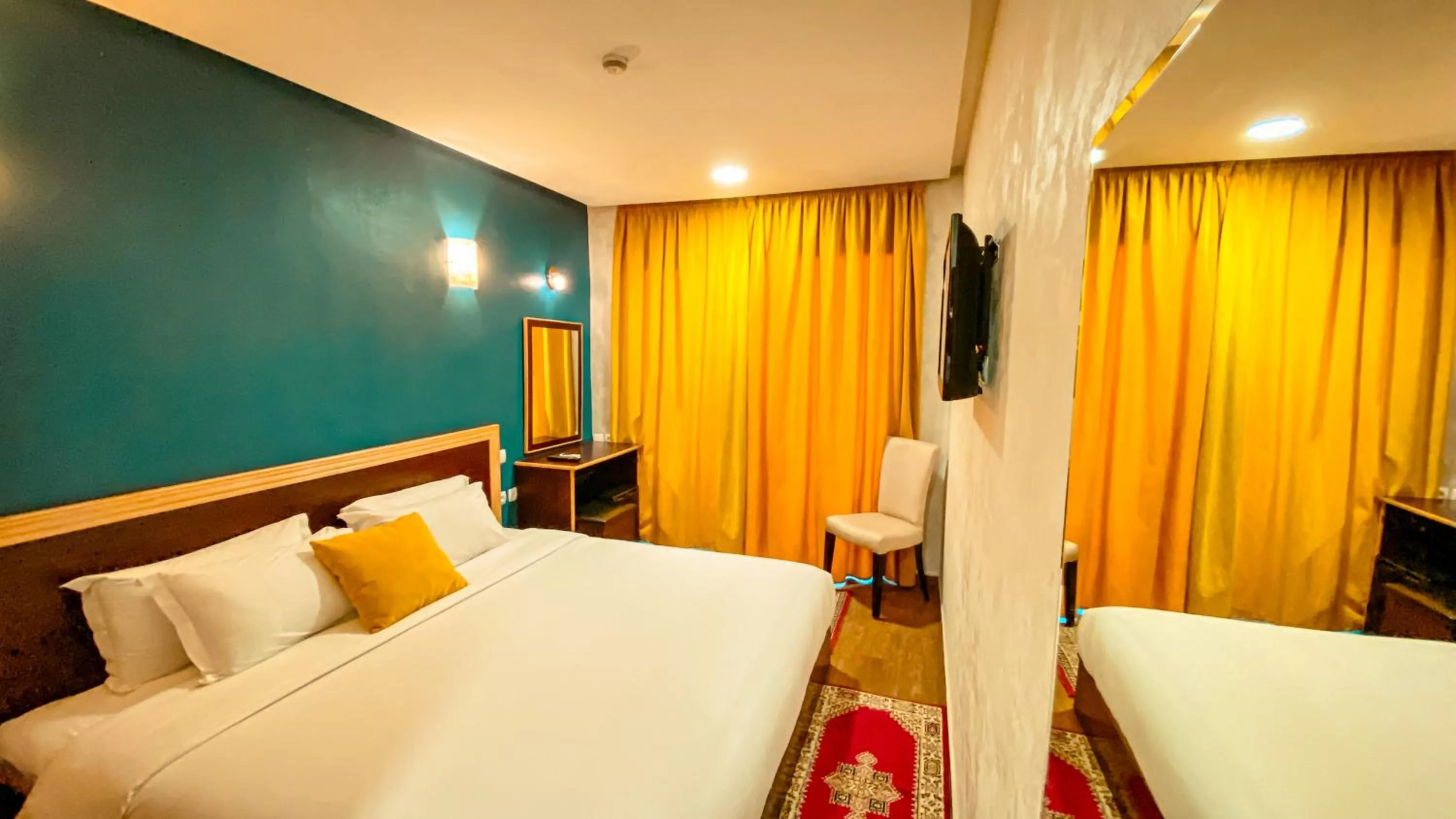 Bedroom, Bed in Hôtel Belle Vue et Spa