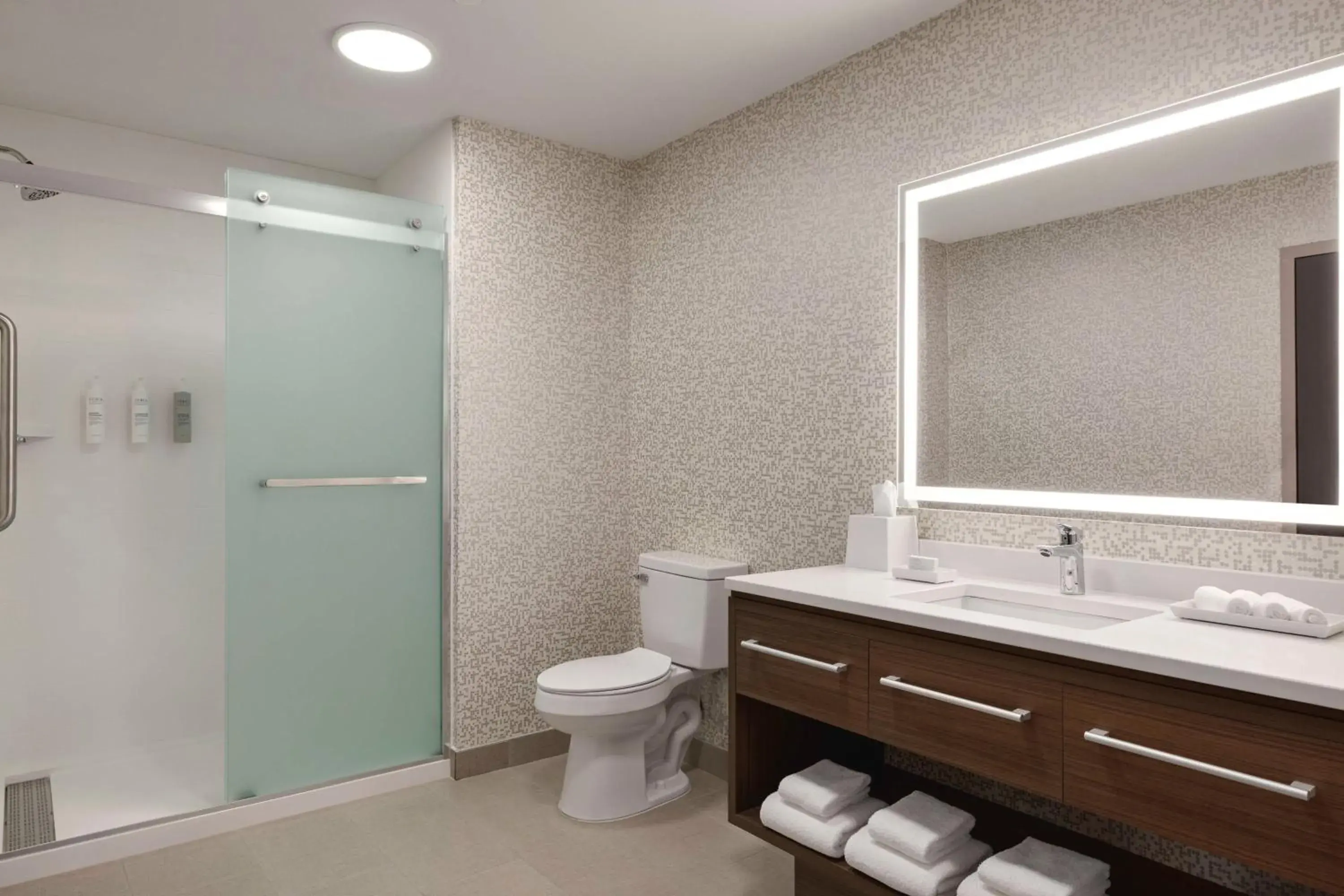 Bathroom in Home2 Suites By Hilton Dalton Bathroom in Home2 Suites By Hilton Dalton