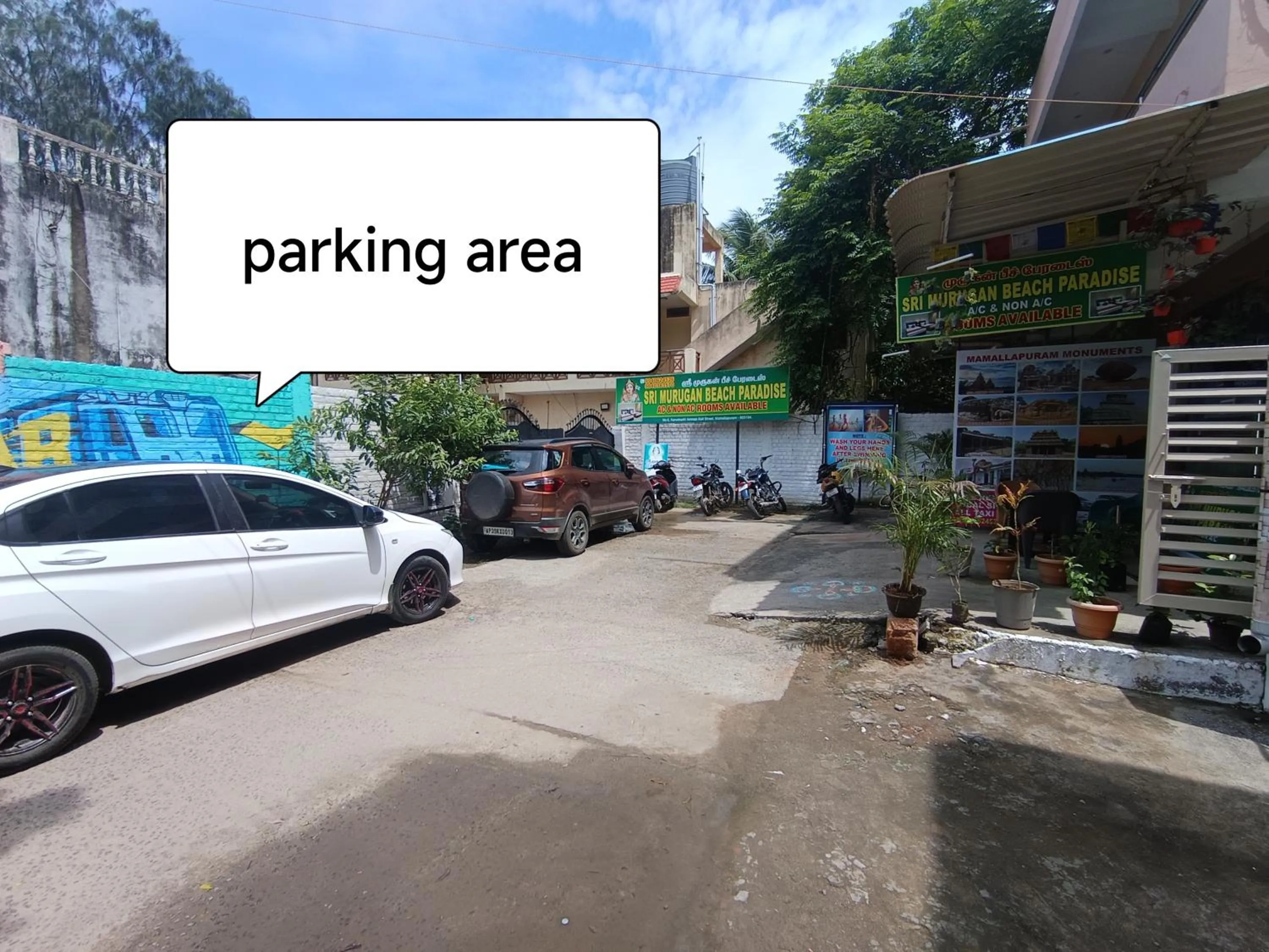 Parking in Sri Murugan Beach Paradise Hotel