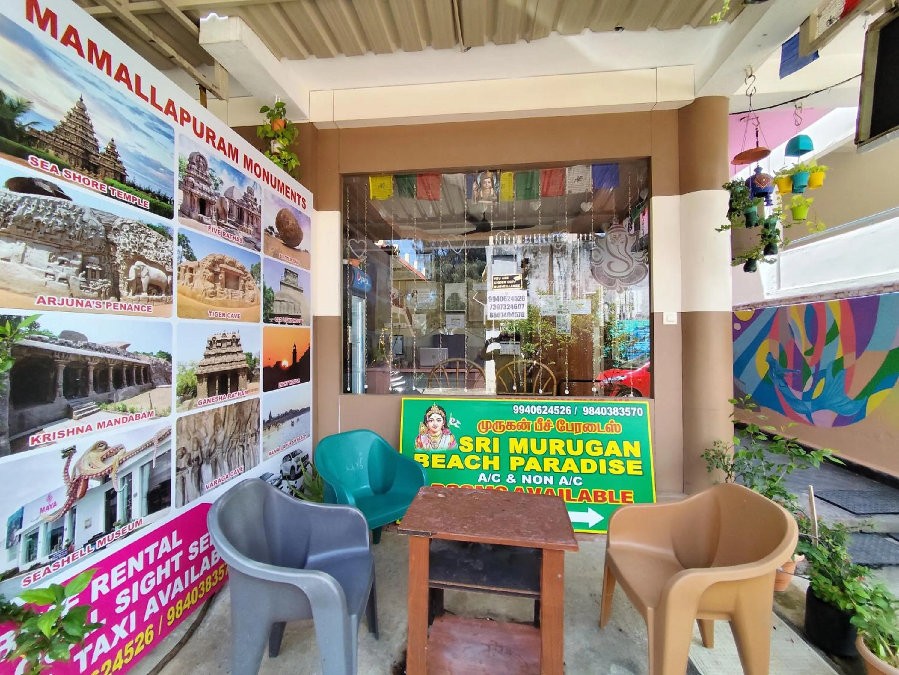 Seating area in Sri Murugan Beach Paradise Hotel