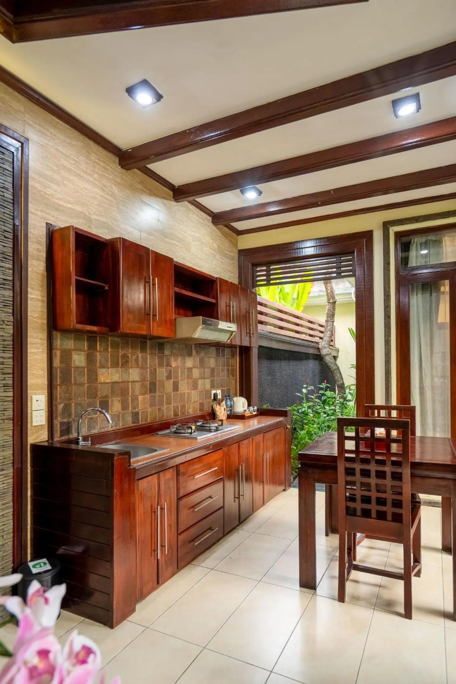 Kitchen or kitchenette in The Bali Dream Suite Villa Seminyak