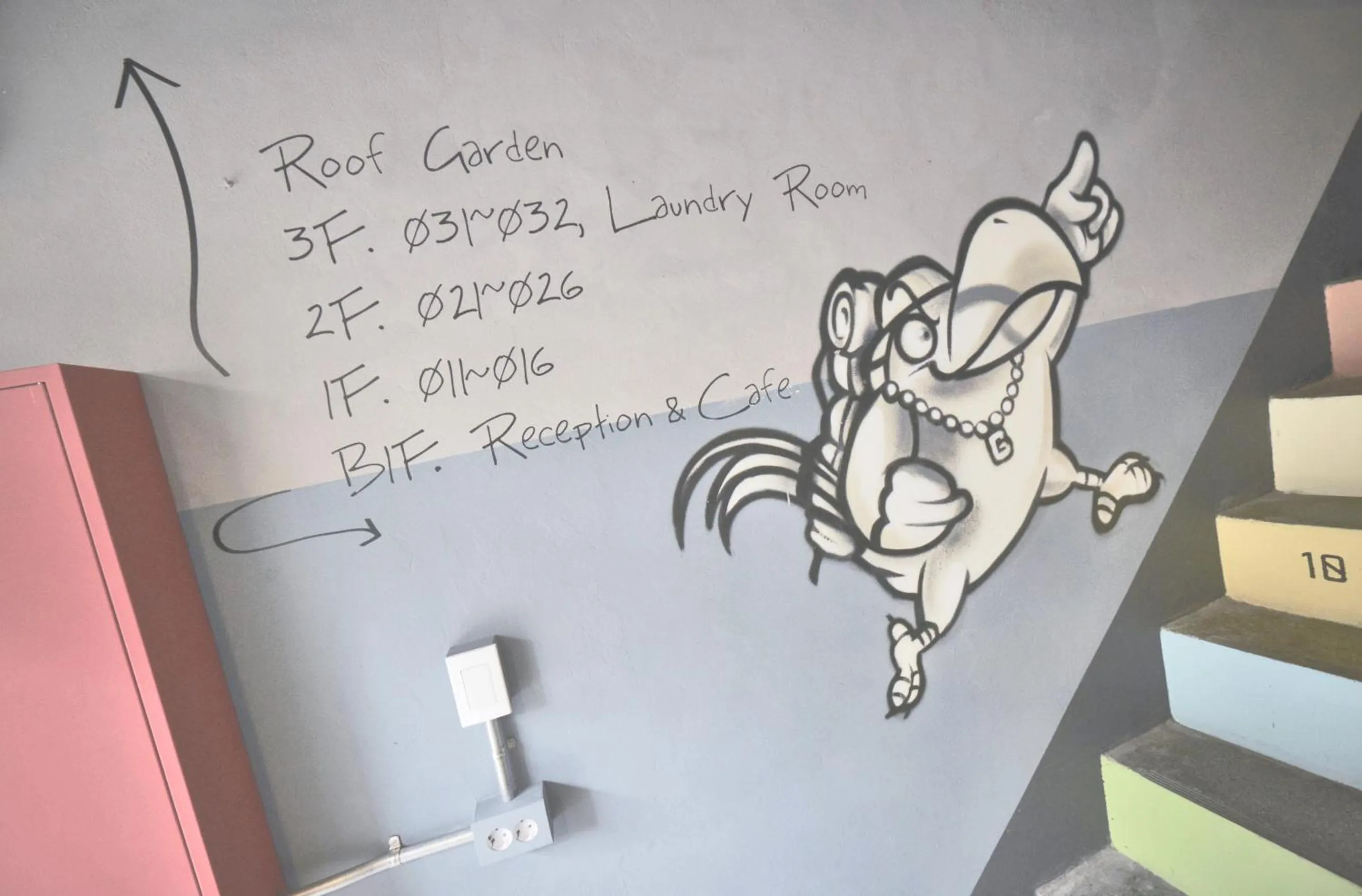 Decorative detail in G Guesthouse Itaewon In Seoul