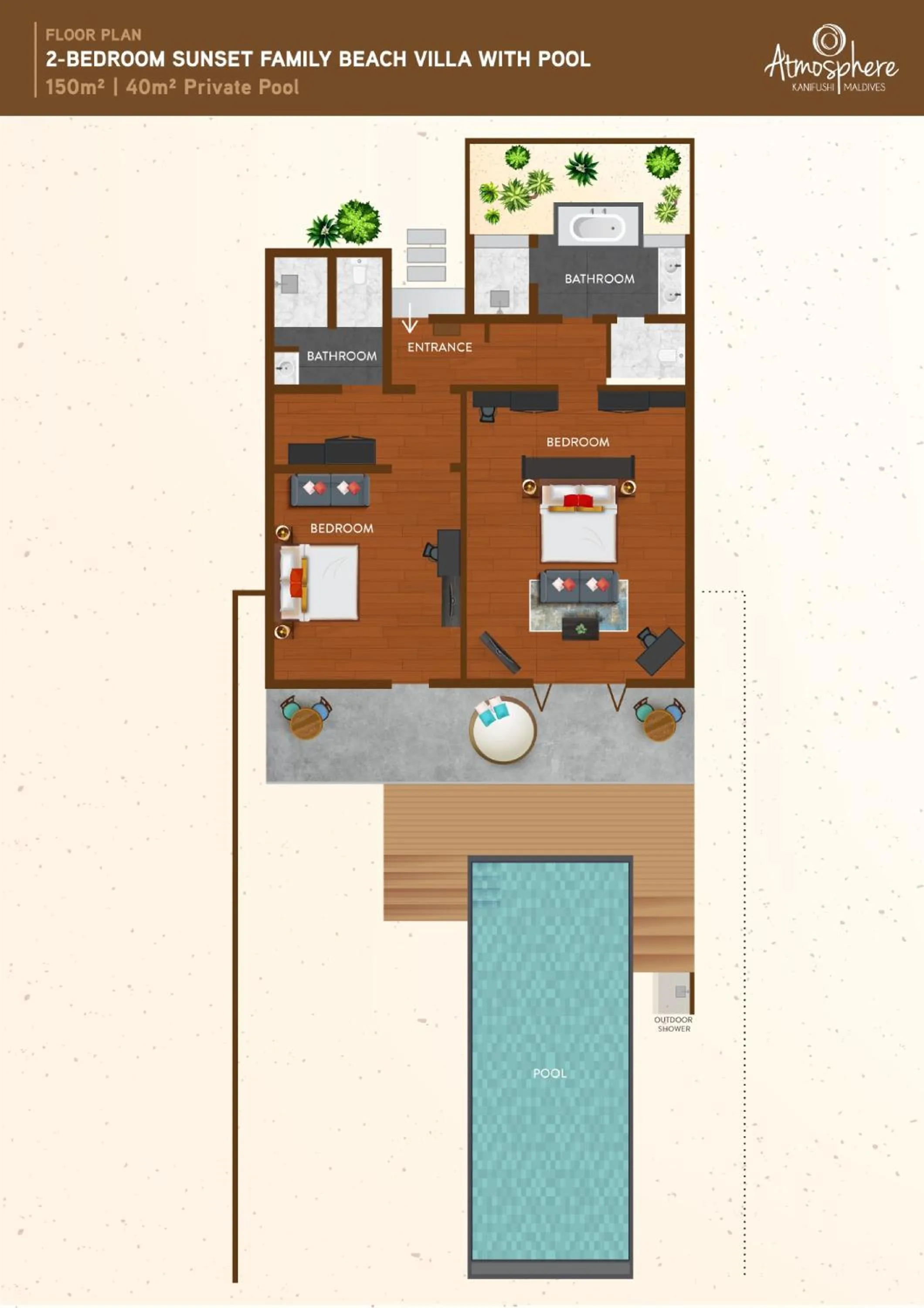 Floor plan in Atmosphere Kanifushi - Premium All Inclusive with Free Transfers