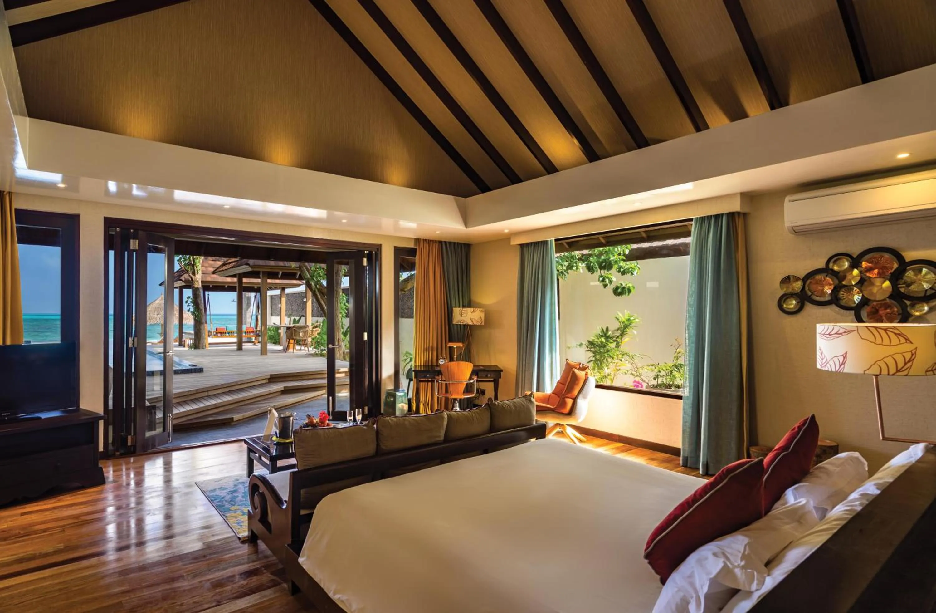 View (from property/room), Bed in Atmosphere Kanifushi - Premium All Inclusive with Free Transfers